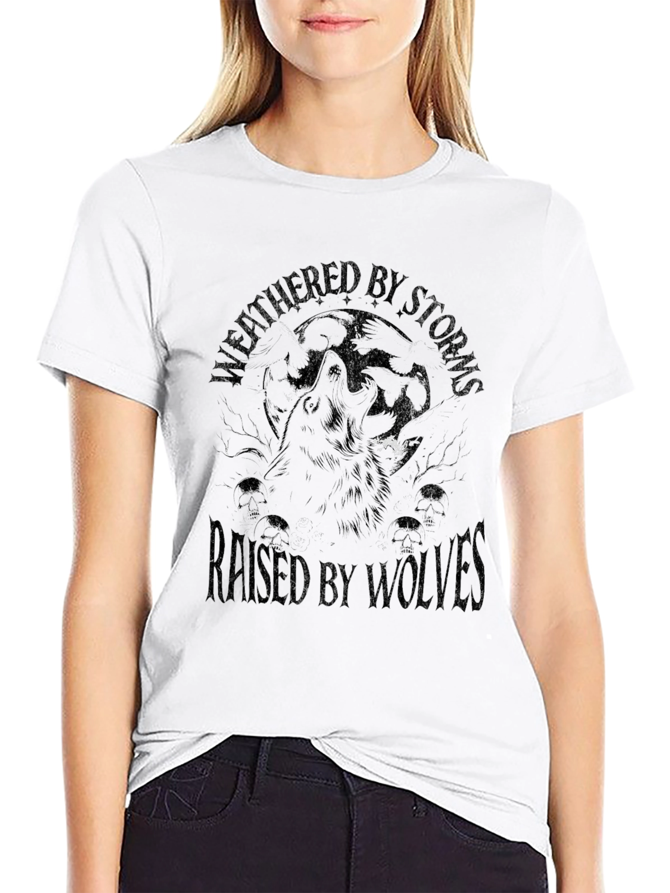 Weathered By Storms Wolf Graphic Tee