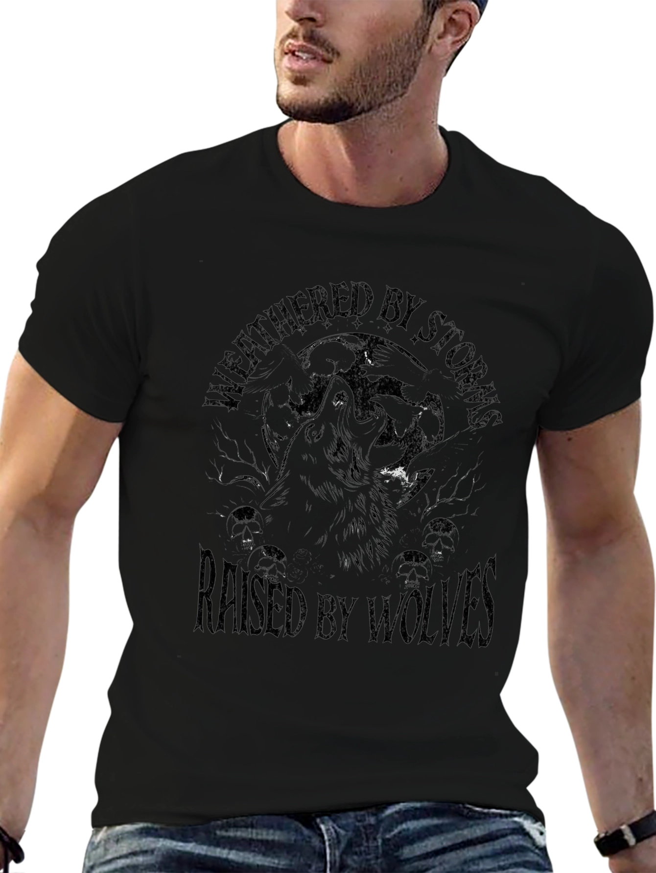 Weathered By Storms Wolf Graphic Tee