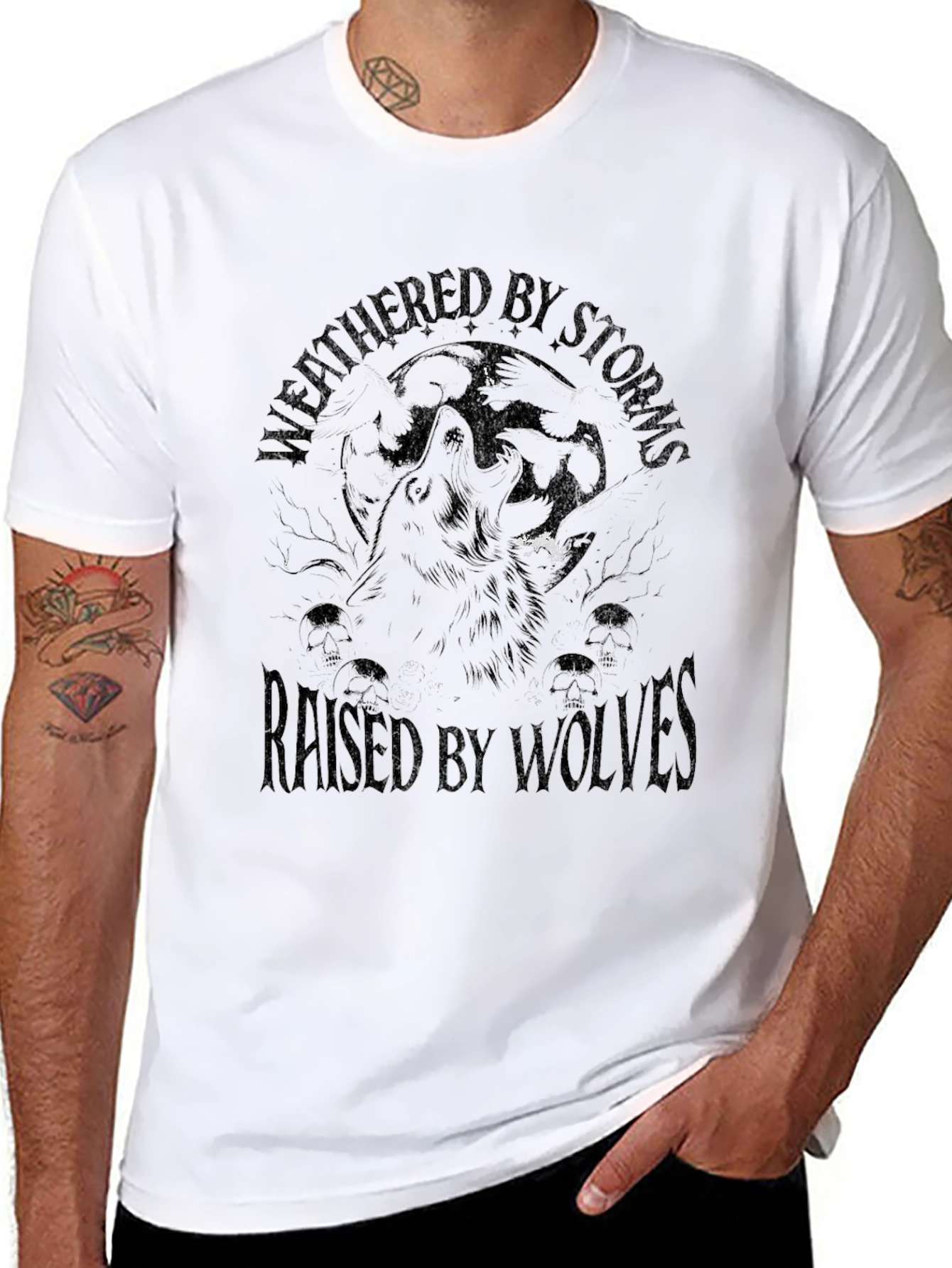 Weathered By Storms Wolf Graphic Tee