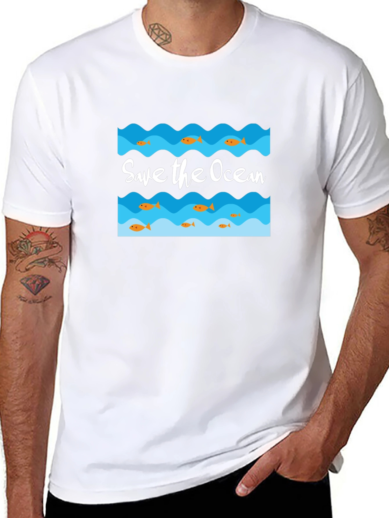 Save the Ocean Graphic Tee - Black