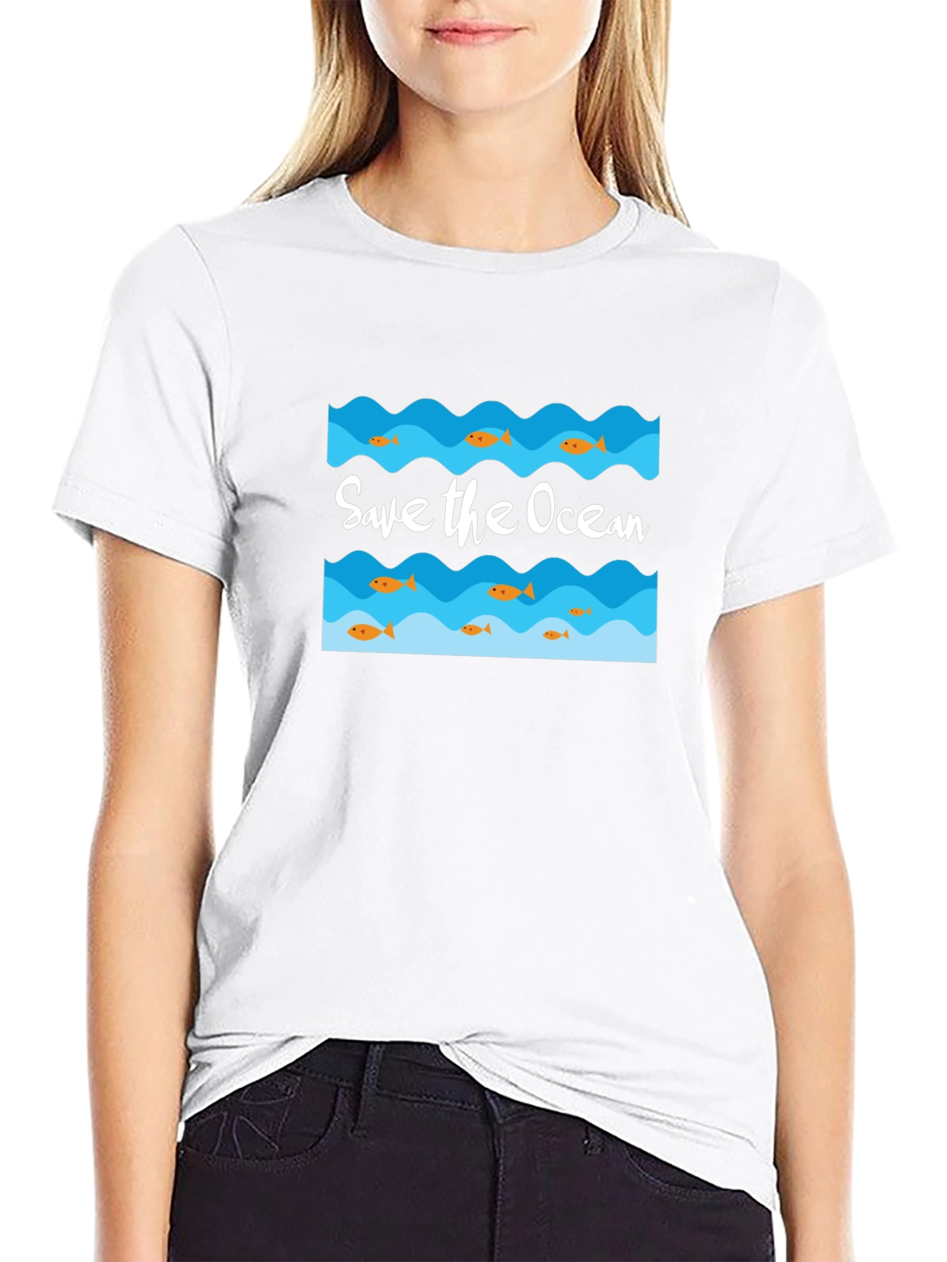Save the Ocean Graphic Tee - Black