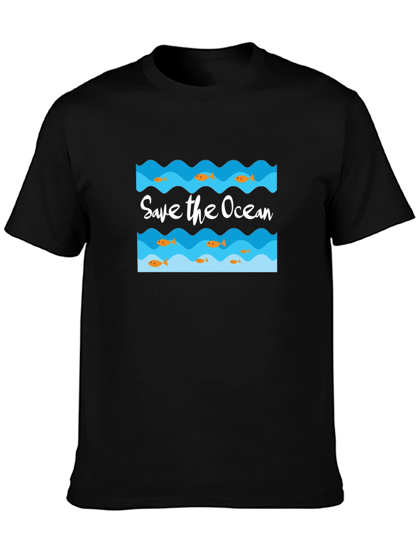 Save the Ocean Graphic Tee - Black