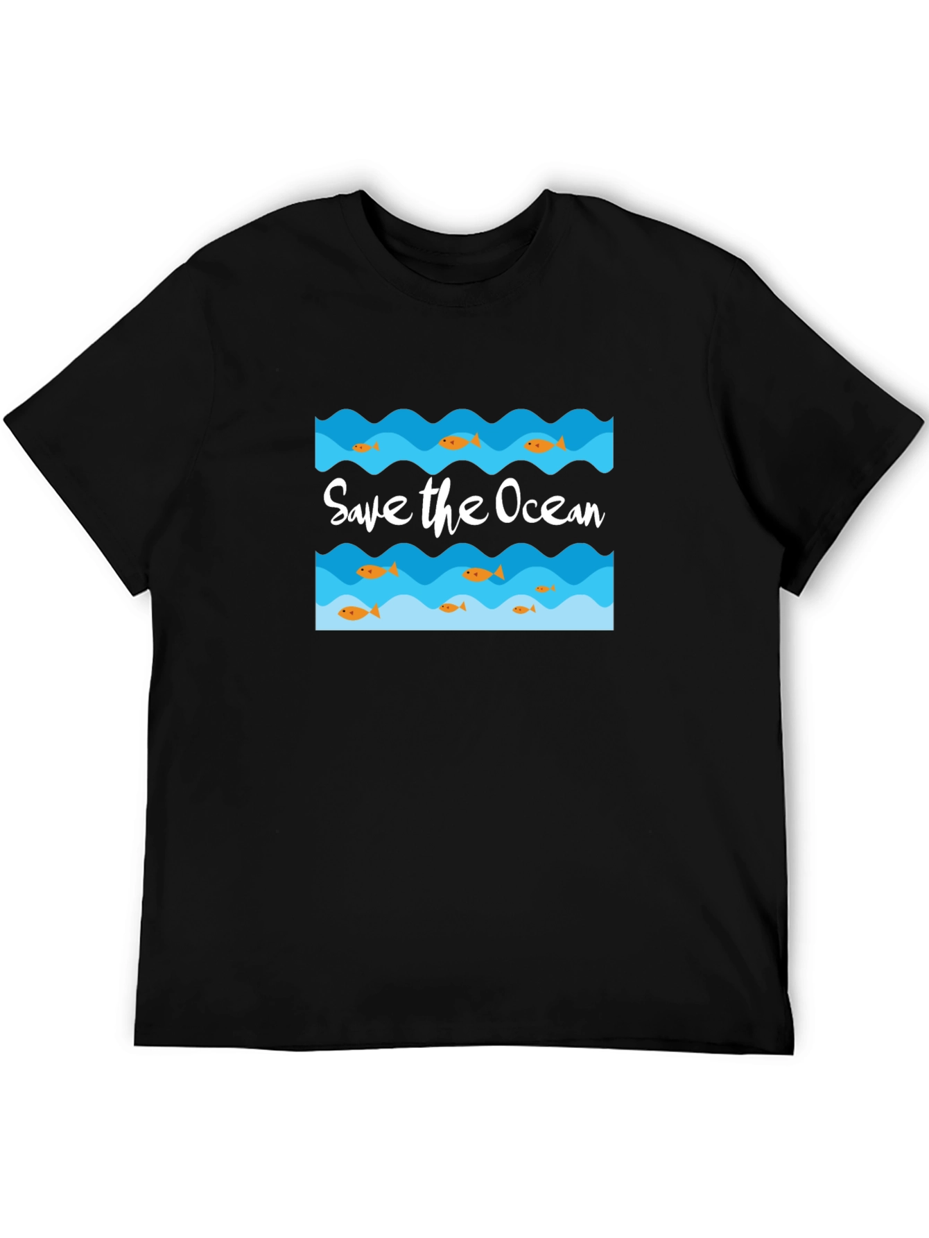 Save the Ocean Graphic Tee - Black
