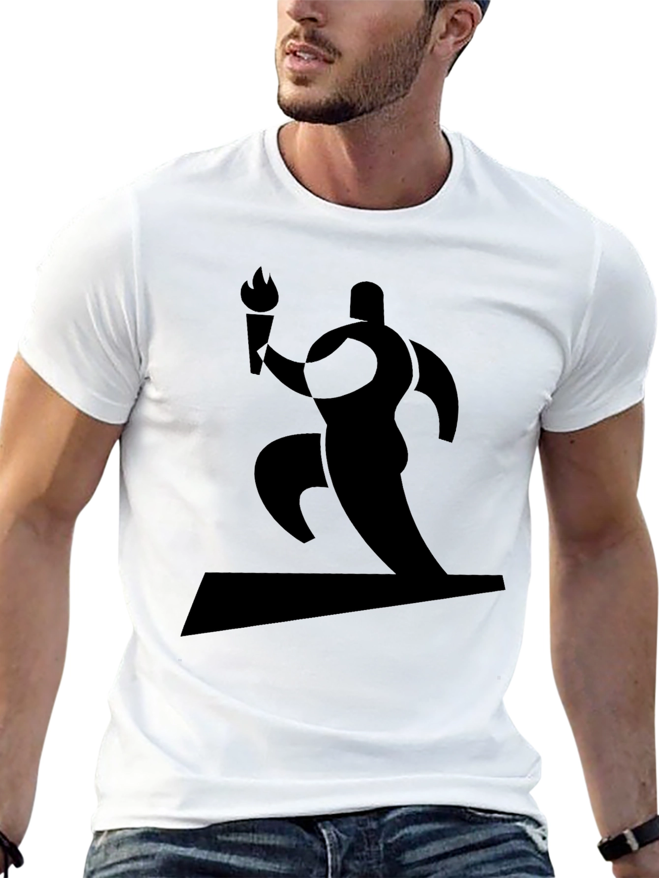 Black Graphic Tee - Torch Runner