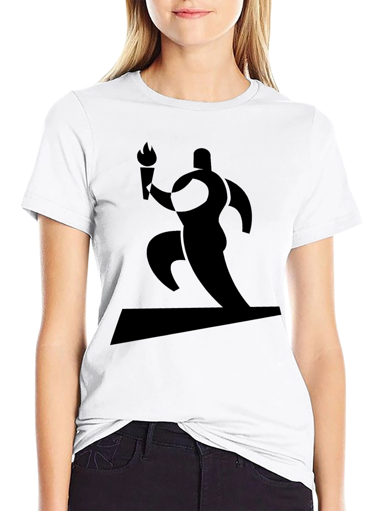 Black Graphic Tee - Torch Runner