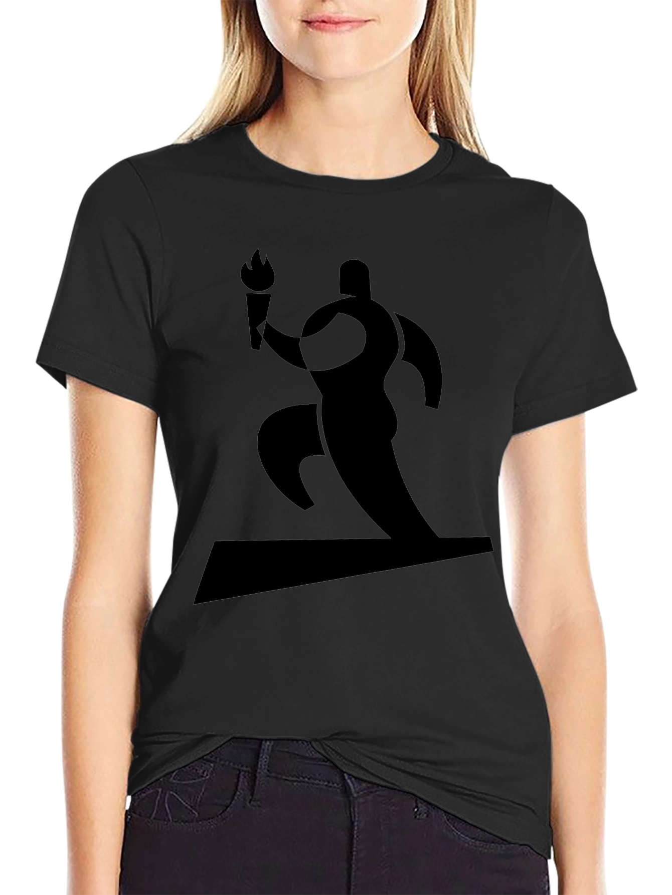 Black Graphic Tee - Torch Runner