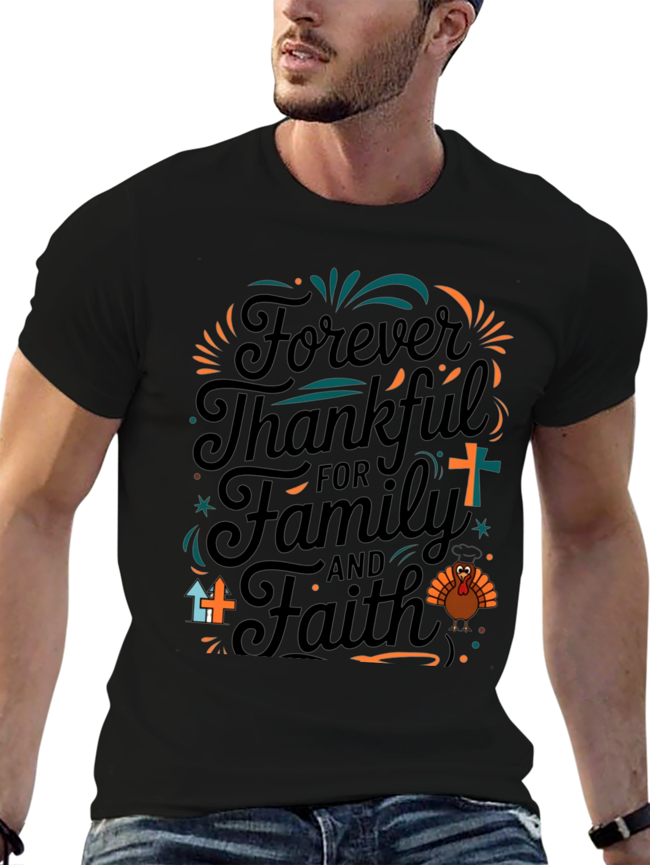 Thankful Family Faith Thanksgiving T-Shirt