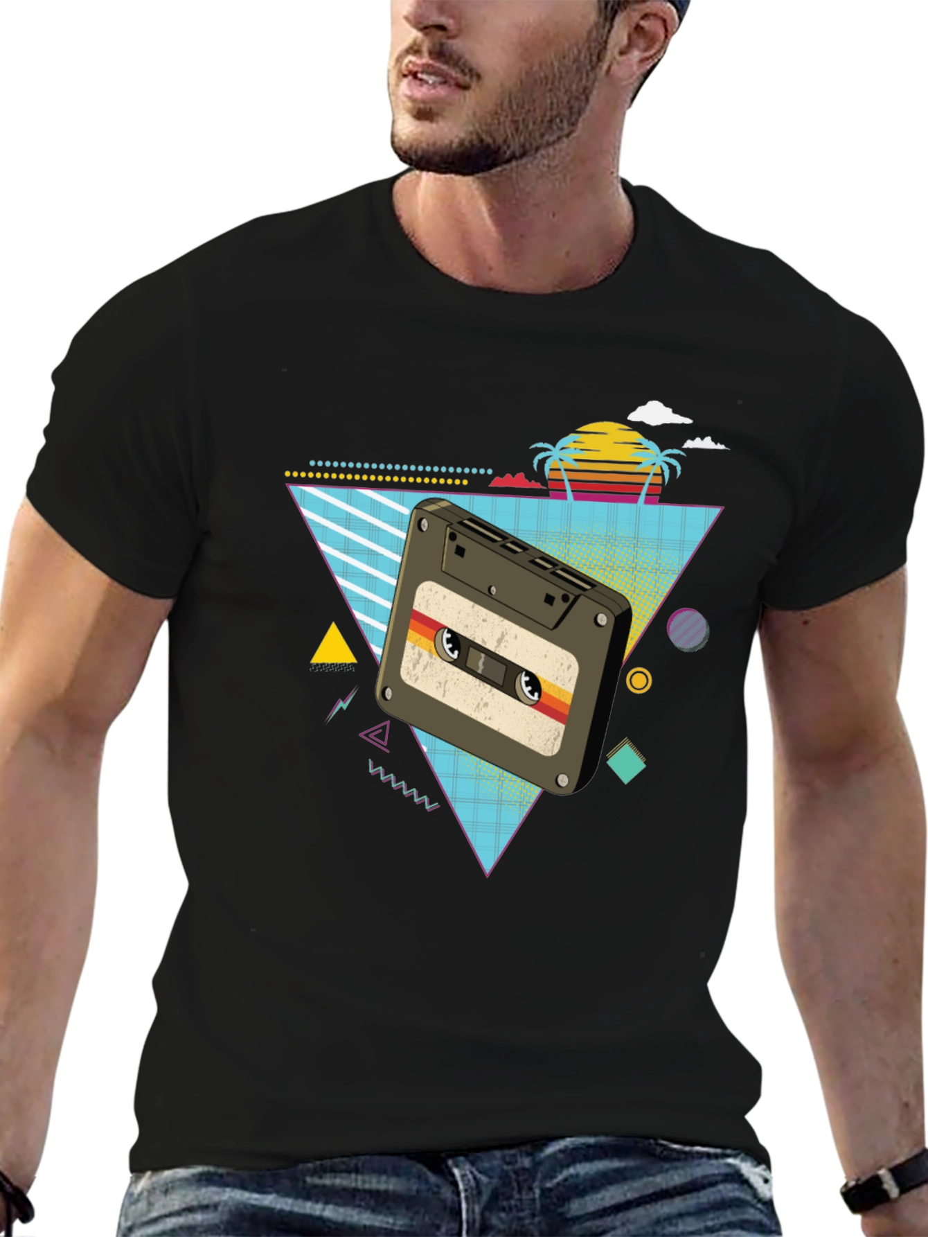 Retro Cassette Tape Graphic T-Shirt
