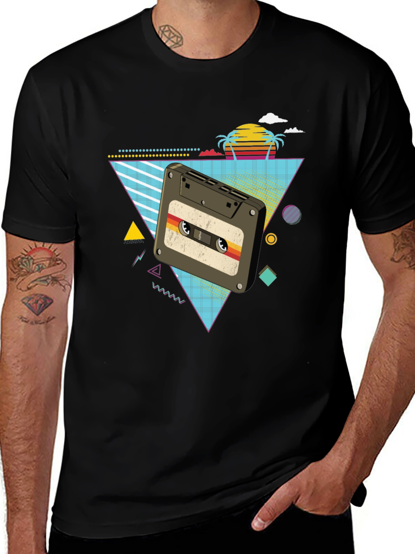 Retro Cassette Tape Graphic T-Shirt