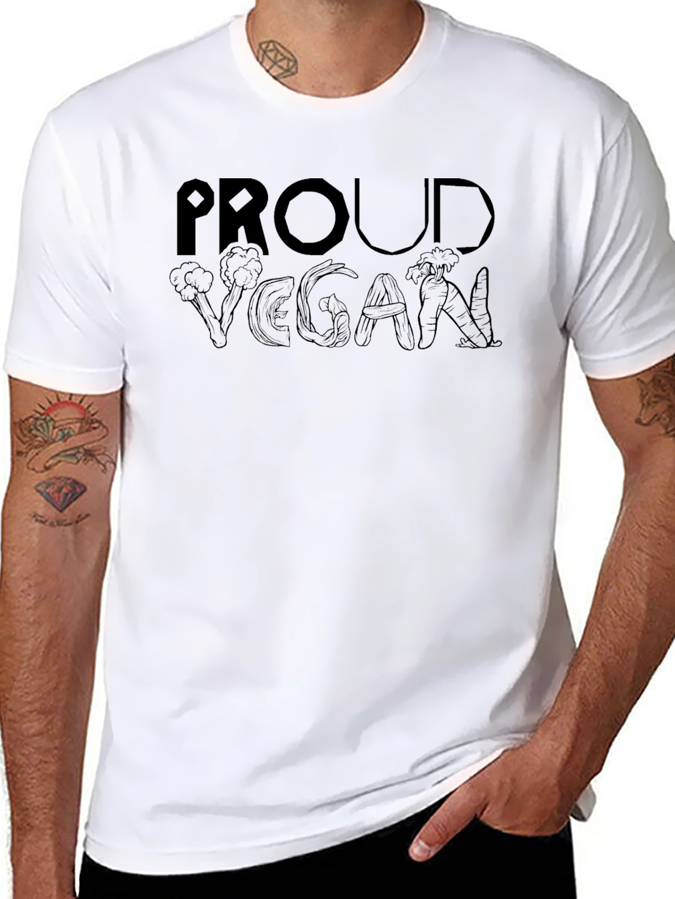 Proud Vegan Graphic T-Shirt - Black