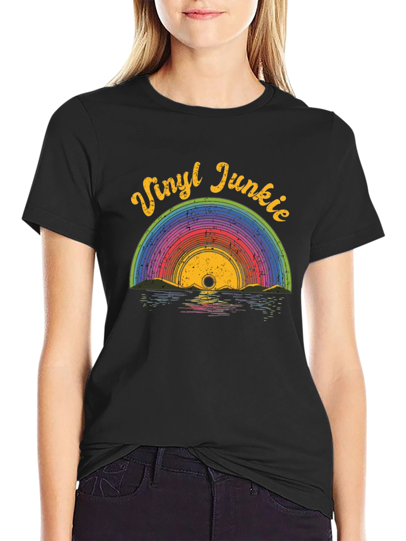 Vinyl Junkie Retro Graphic T-Shirt