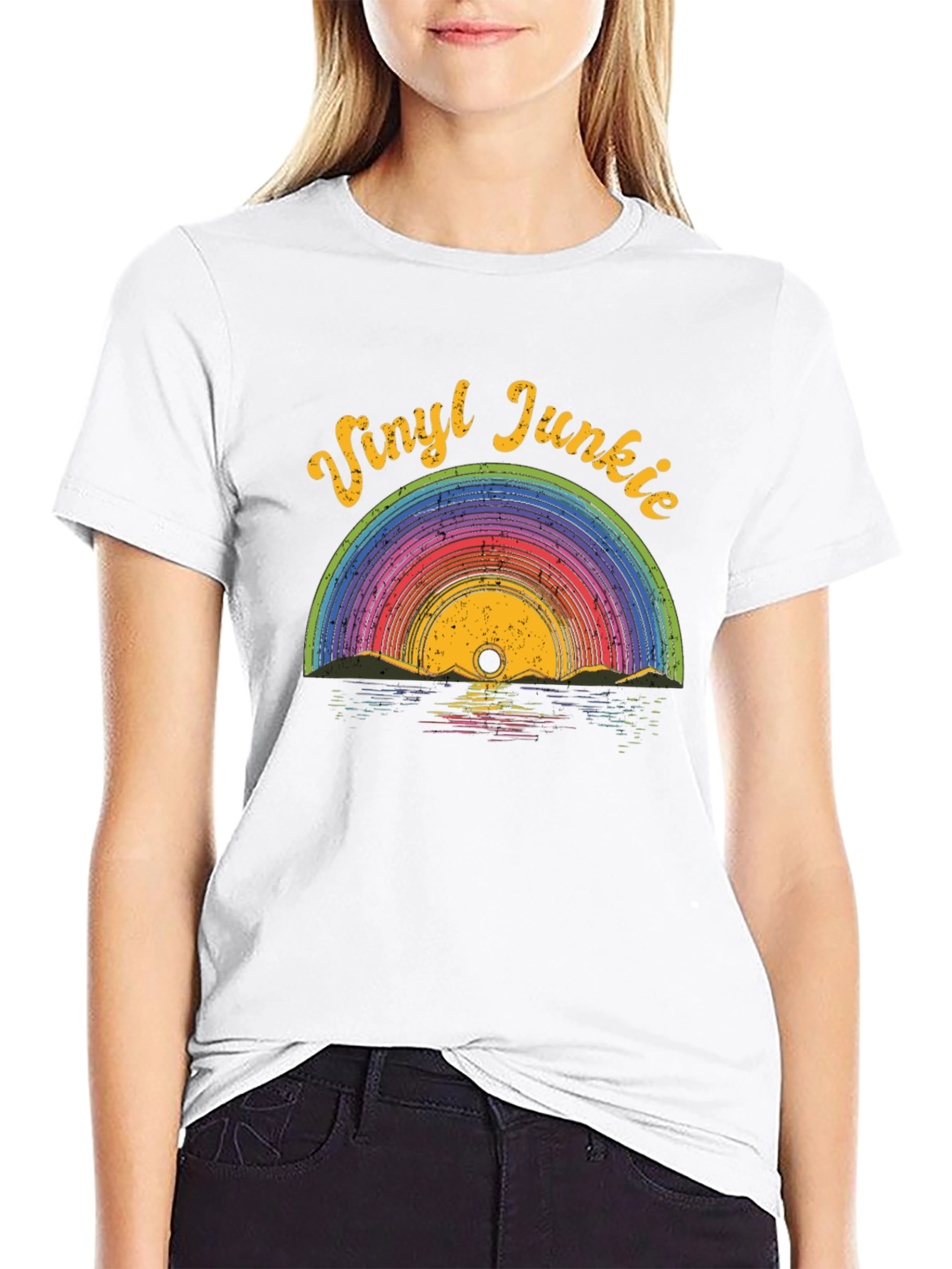Vinyl Junkie Retro Graphic T-Shirt