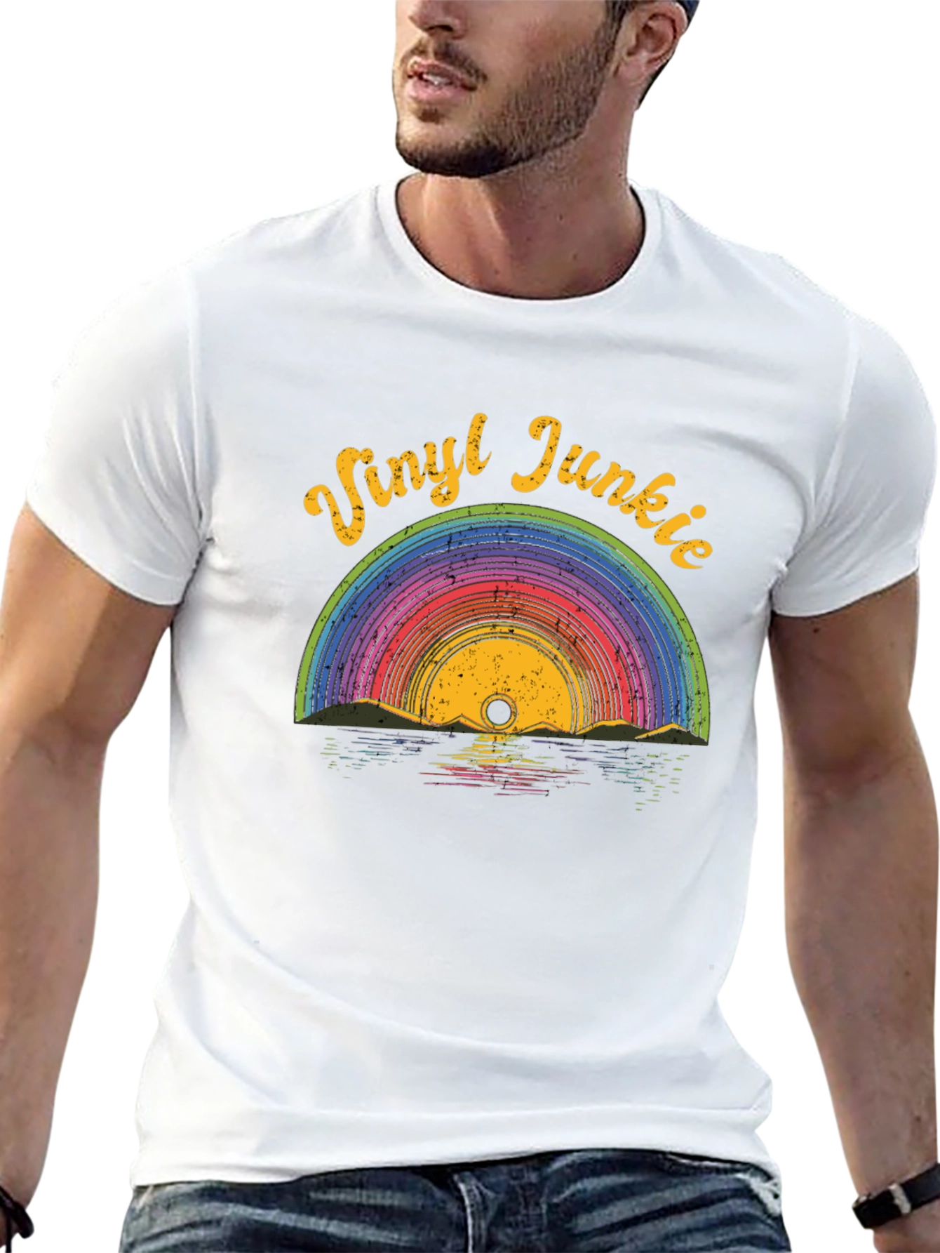 Vinyl Junkie Retro Graphic T-Shirt