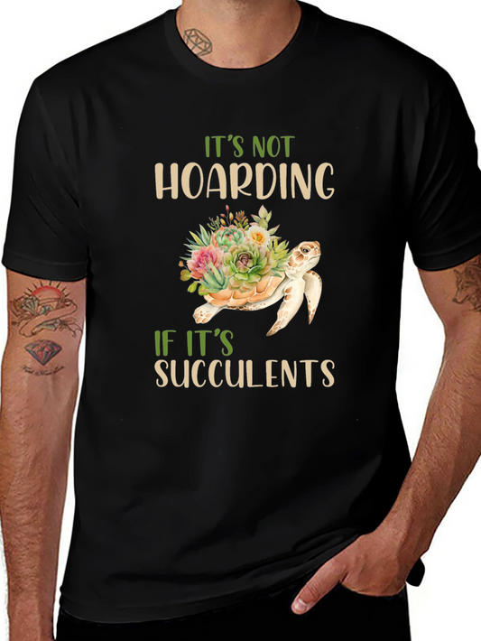 Succulent Turtle Graphic T-Shirt
