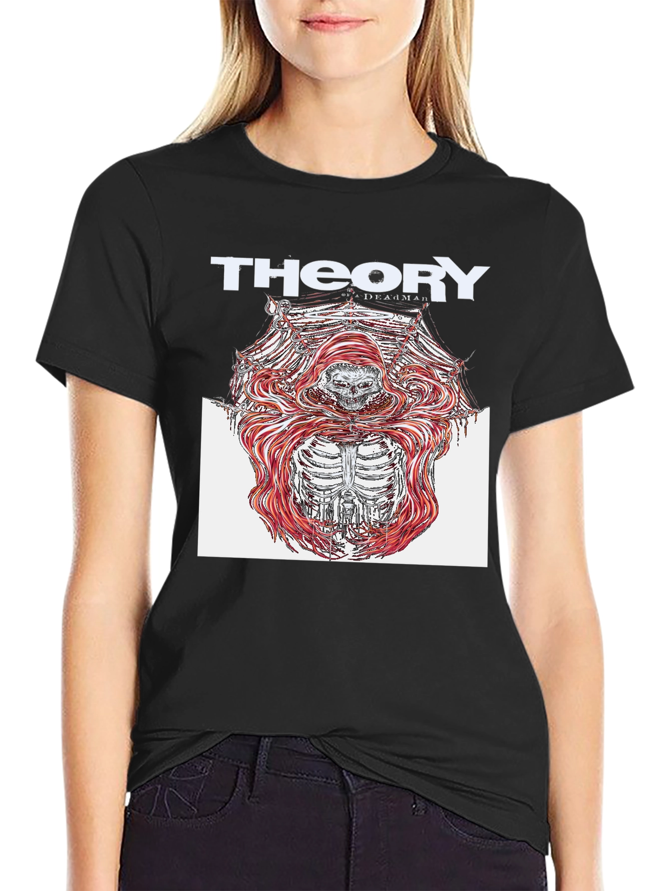 Theory of a Deadman Skeleton Graphic Black T-Shirt