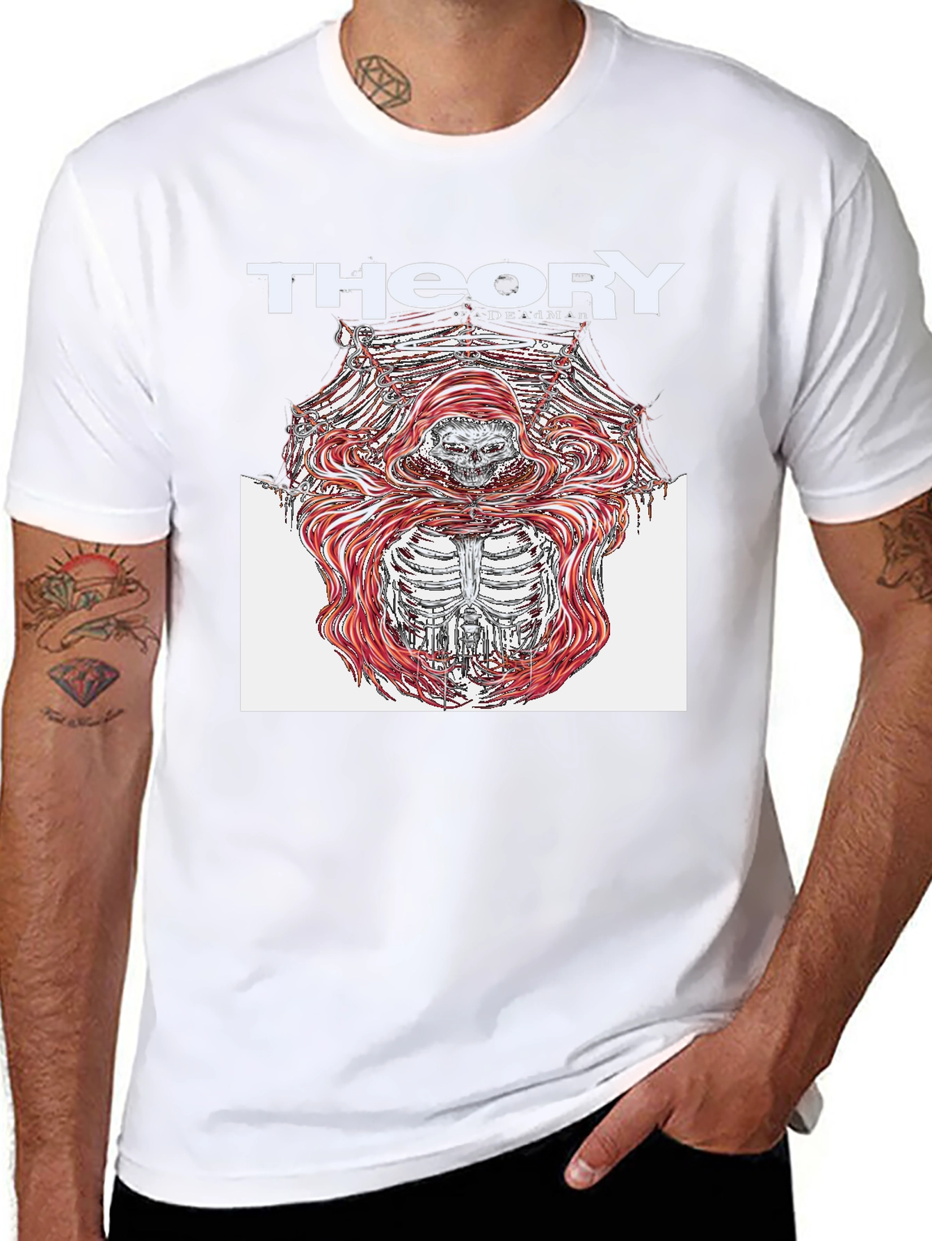 Theory of a Deadman Skeleton Graphic Black T-Shirt