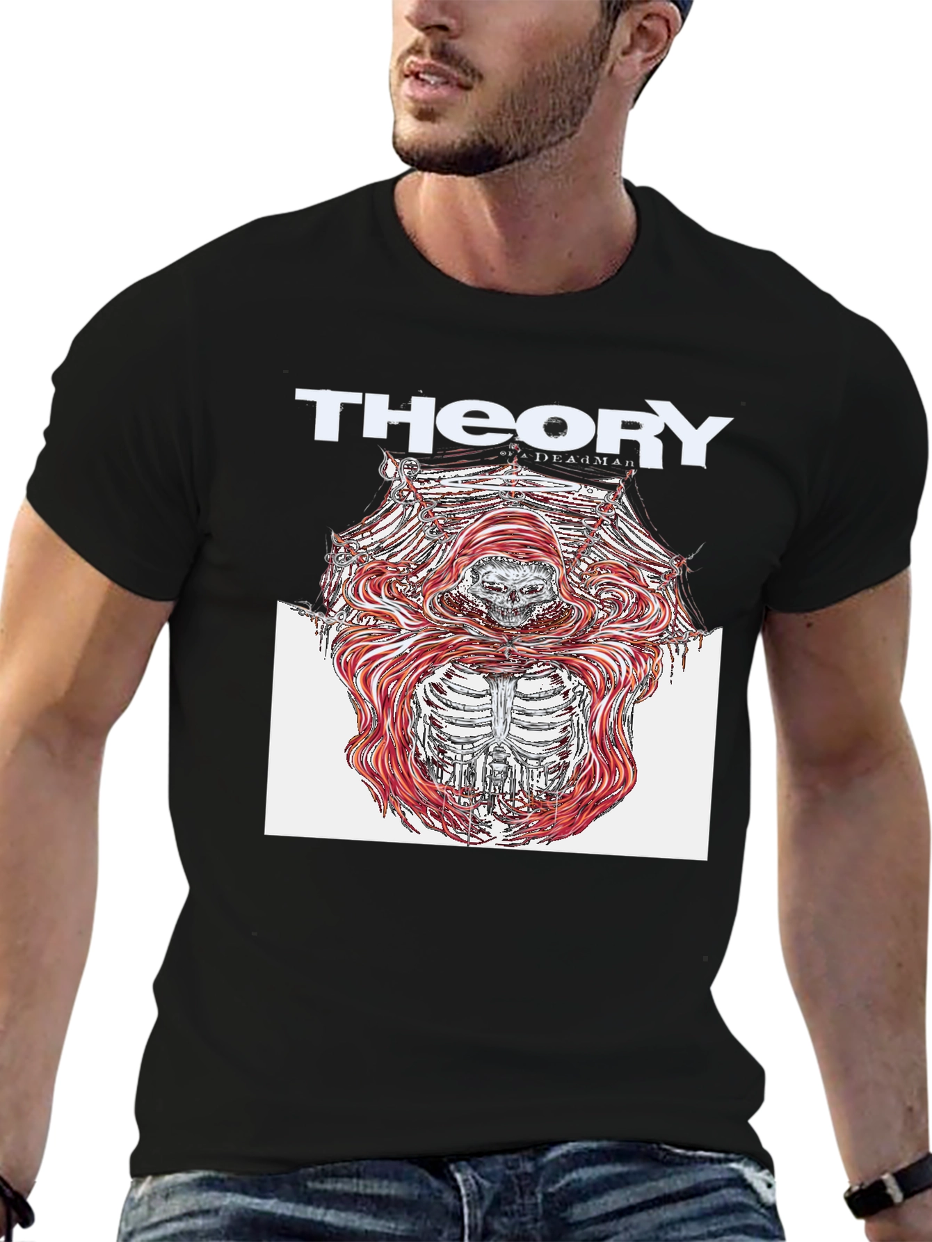 Theory of a Deadman Skeleton Graphic Black T-Shirt