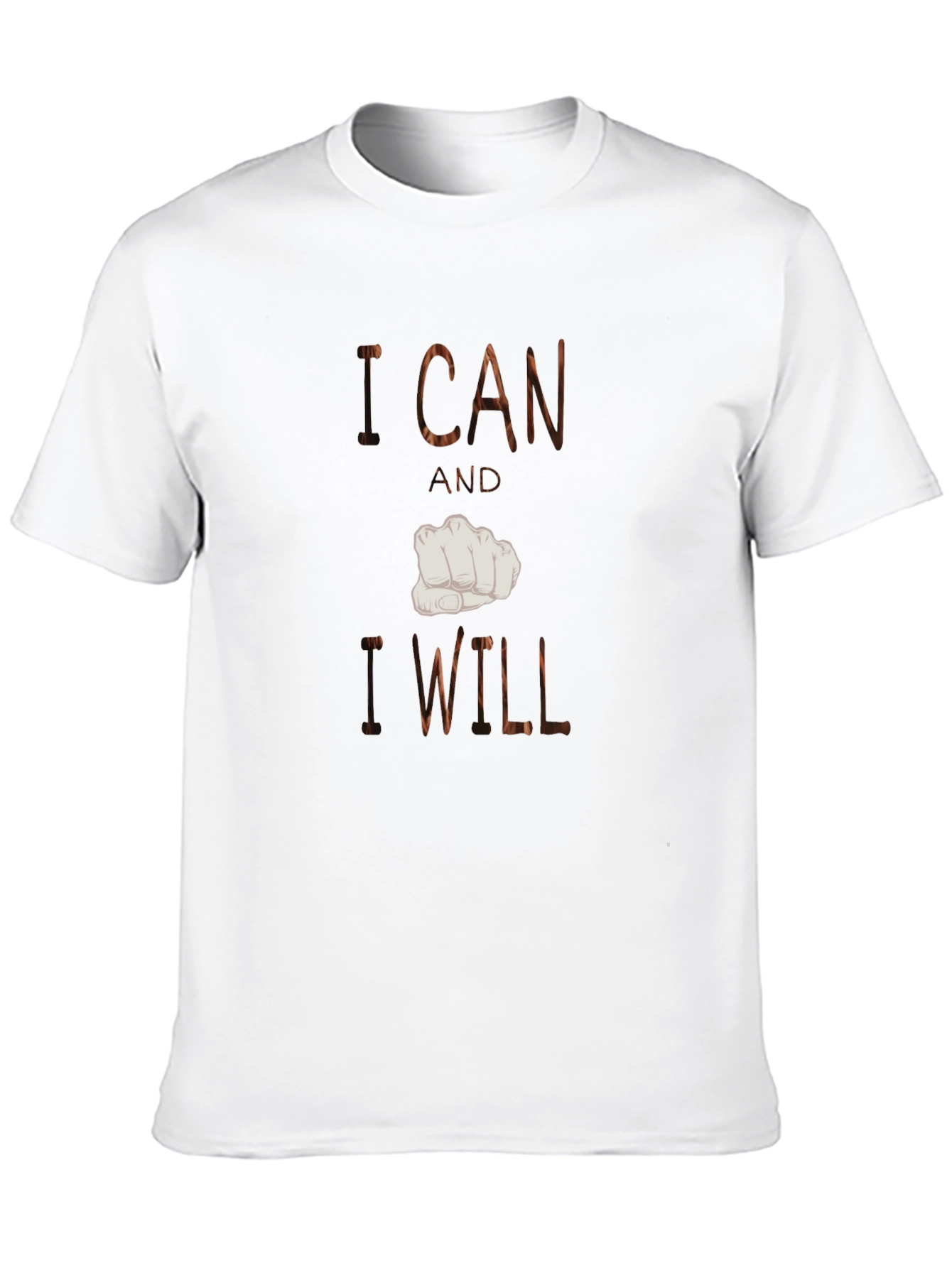 Motivational Black T-Shirt: I Can and I Will