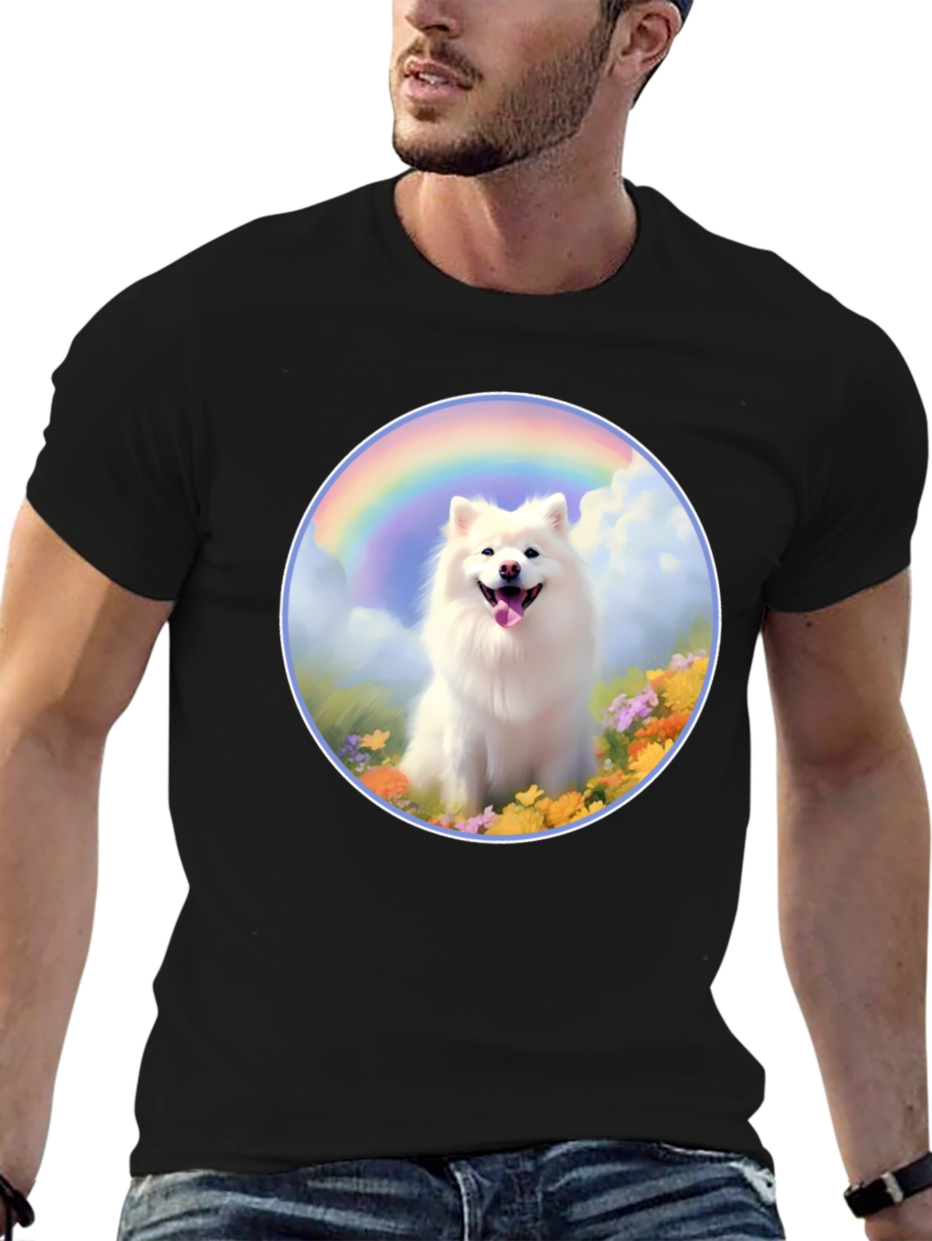Dog Rainbow Graphic Tee