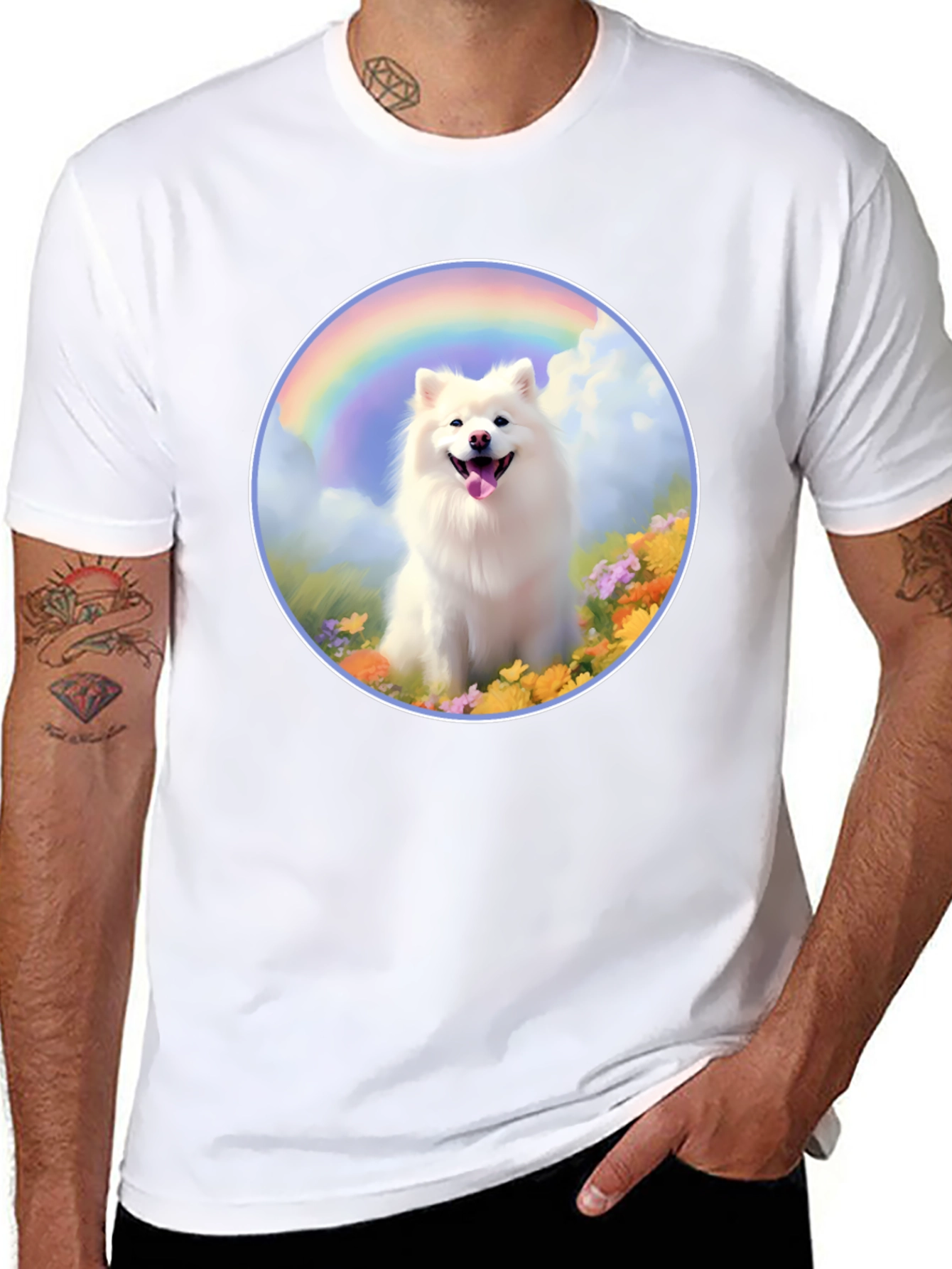 Dog Rainbow Graphic Tee