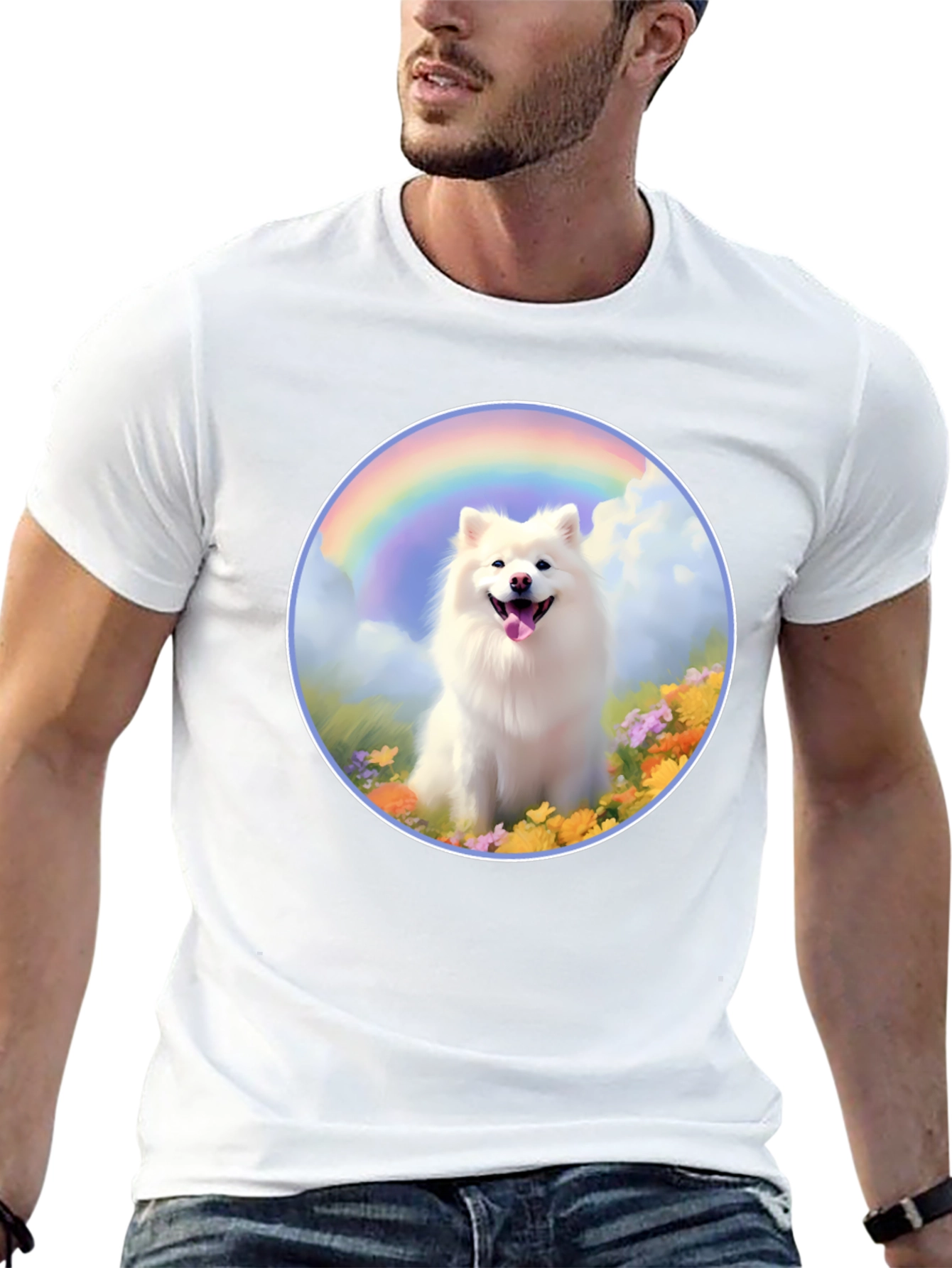 Dog Rainbow Graphic Tee