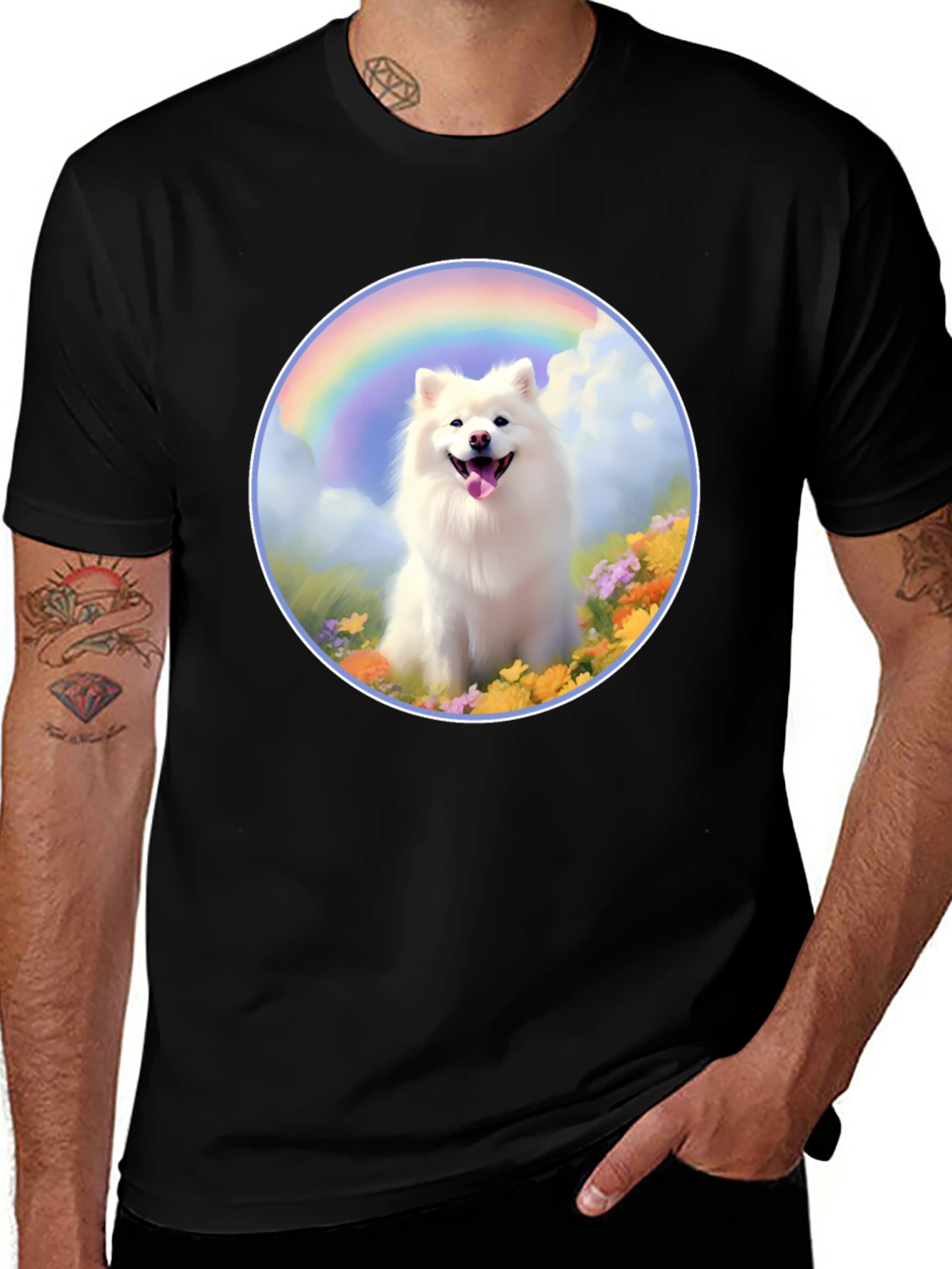 Dog Rainbow Graphic Tee
