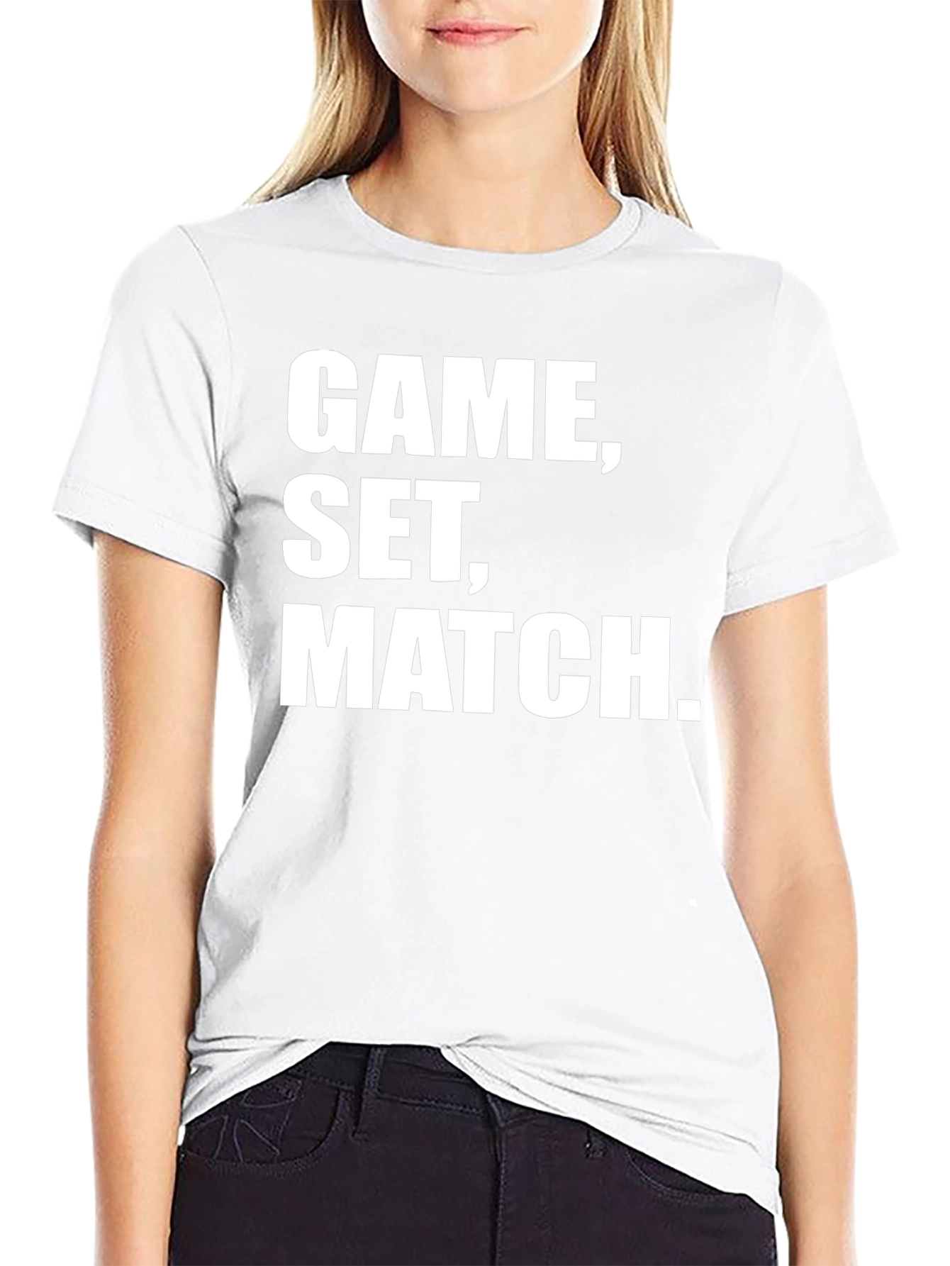 Game Set Match Black T-Shirt