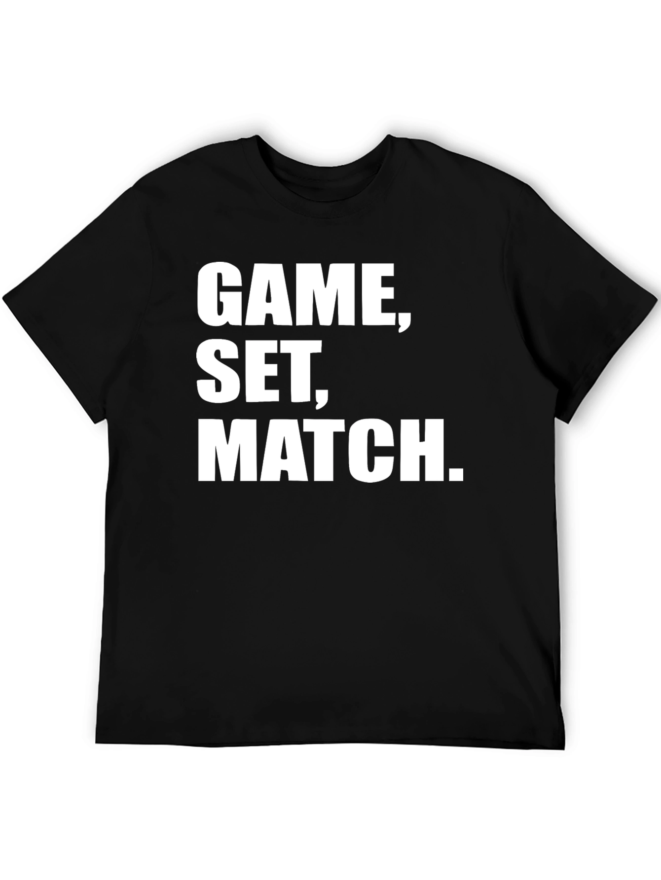 Game Set Match Black T-Shirt