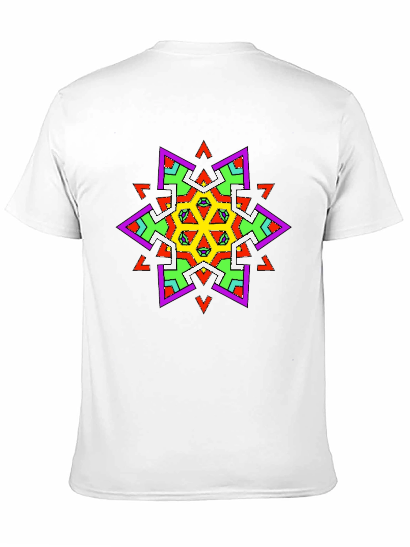 Geometric Kaleidoscope Graphic Black T-Shirt