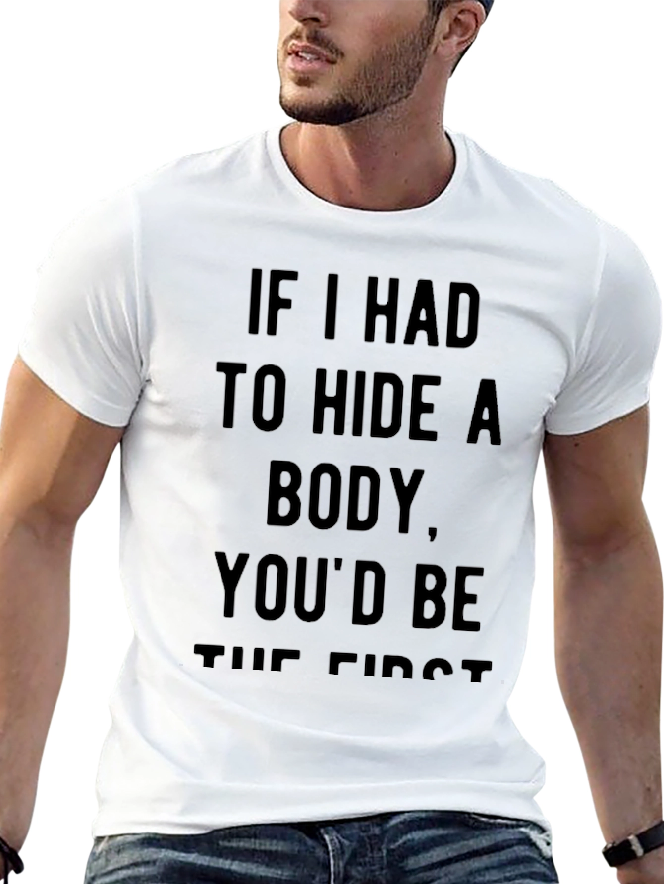 Humorous Hide a Body Graphic Tee