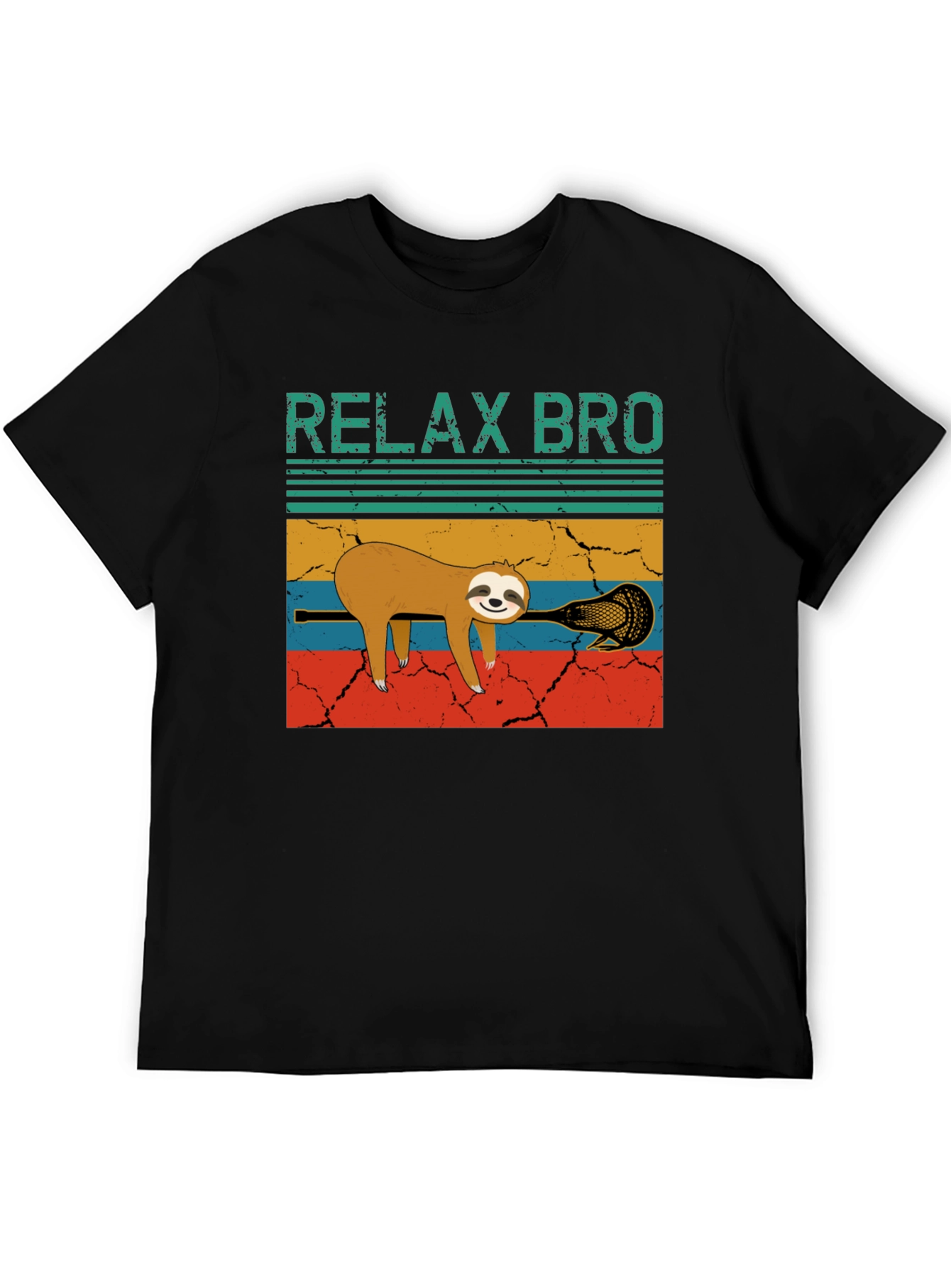 Relax Bro Sloth Lacrosse Graphic Tee