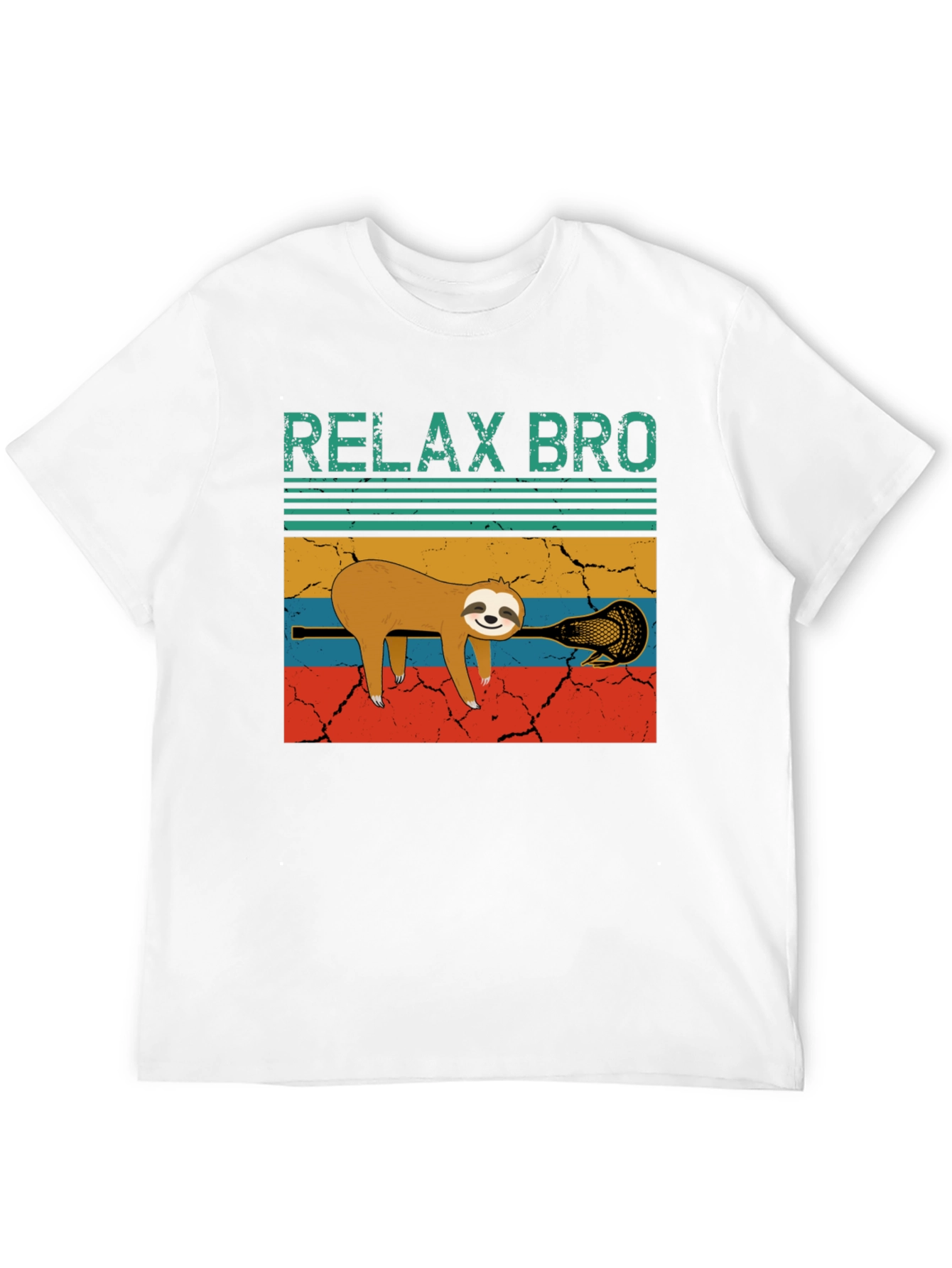 Relax Bro Sloth Lacrosse Graphic Tee