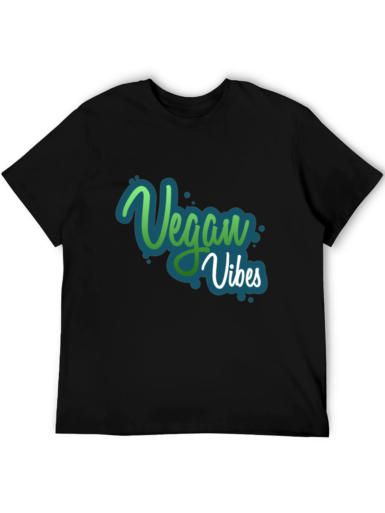 Vegan Vibes Black T-Shirt - Stylish and Comfortable