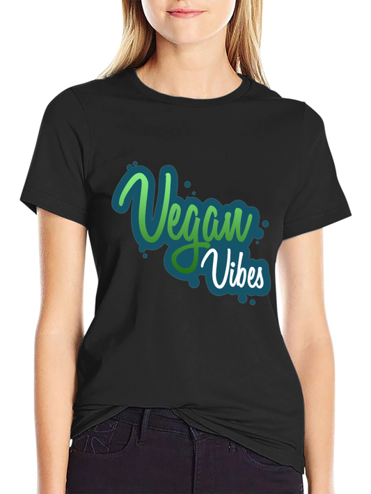 Vegan Vibes Black T-Shirt - Stylish and Comfortable