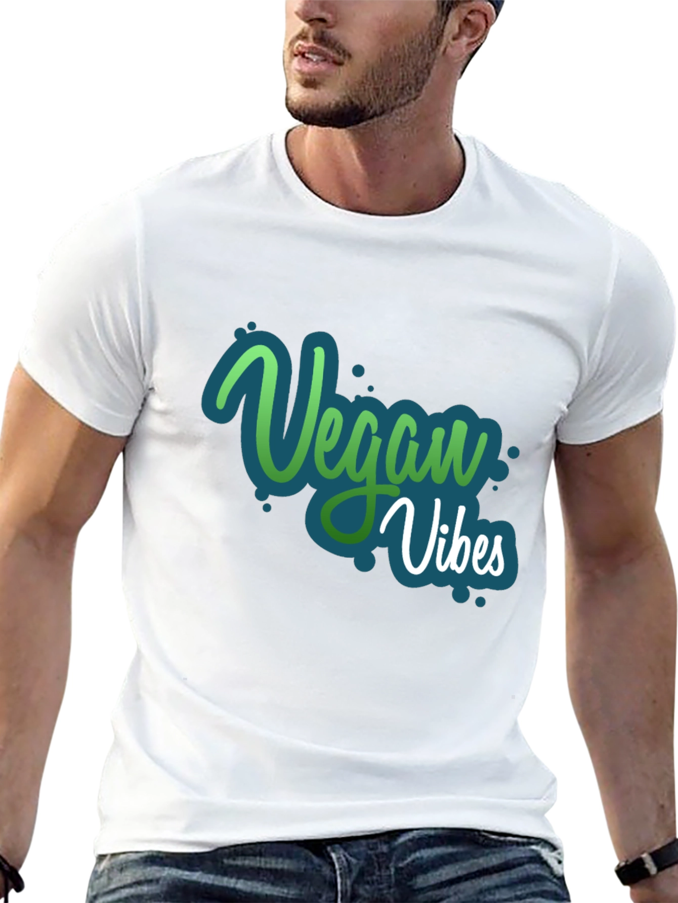 Vegan Vibes Black T-Shirt - Stylish and Comfortable