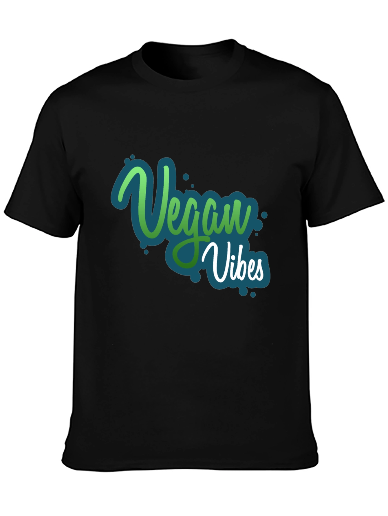 Vegan Vibes Black T-Shirt - Stylish and Comfortable