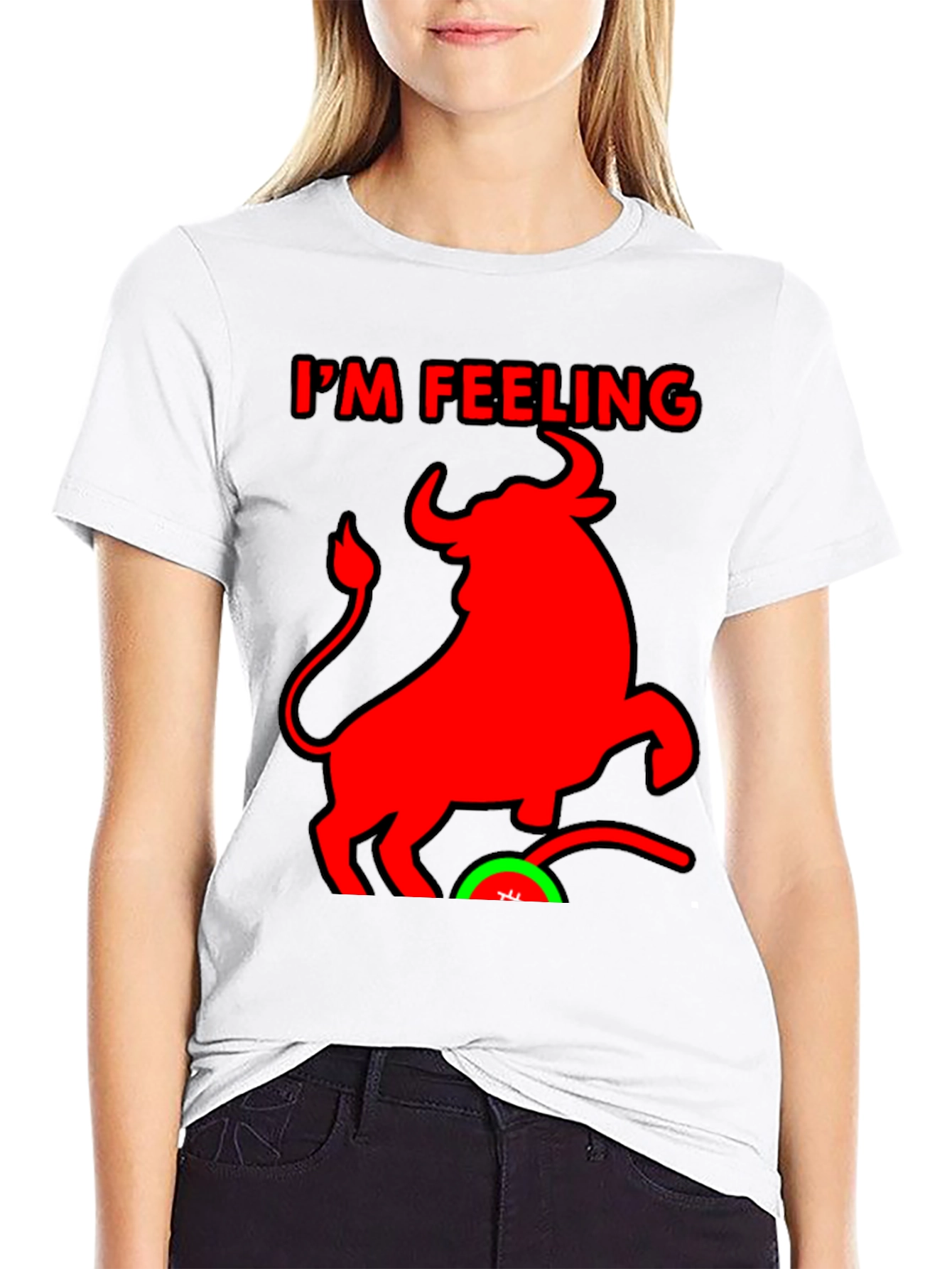 Im Feeling Bullish Black T-Shirt