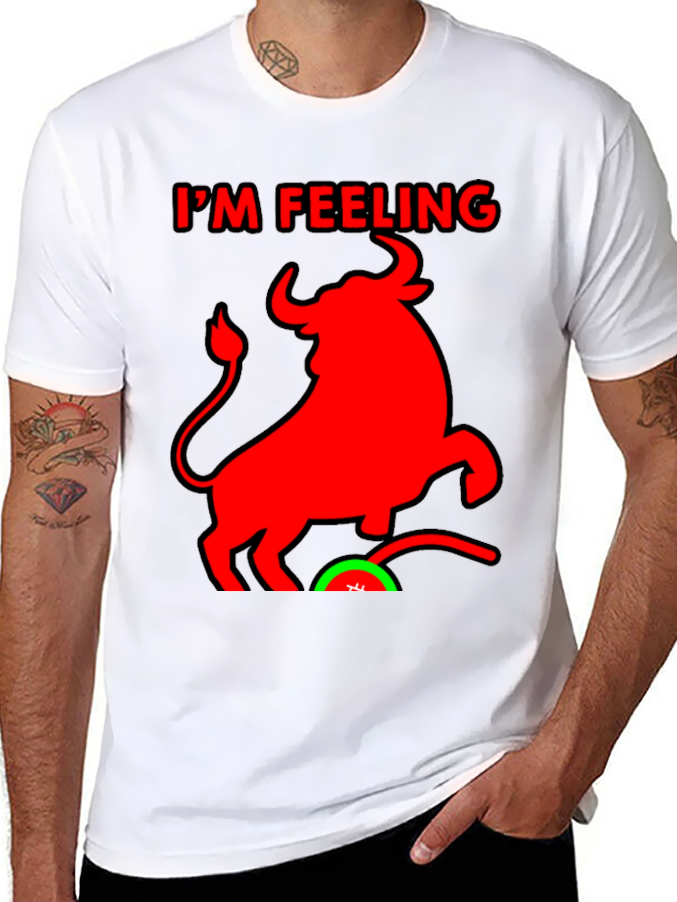 Im Feeling Bullish Black T-Shirt