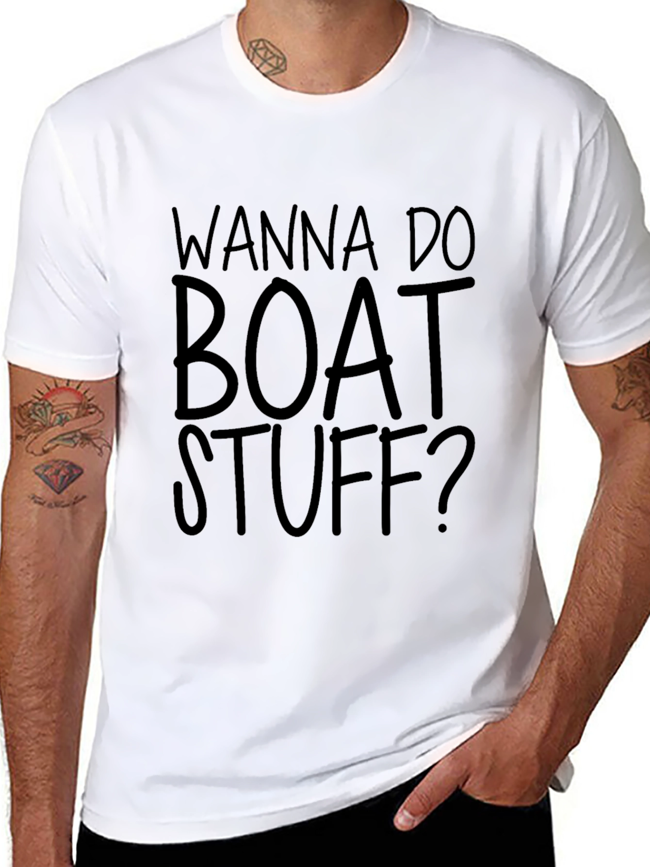 Wanna Do Boat Stuff? Graphic T-Shirt