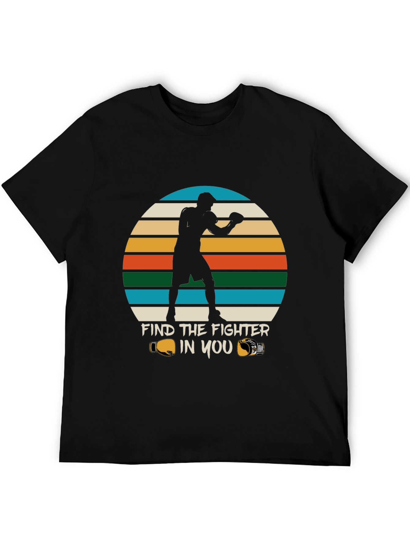 Find the Fighter in You Black Graphic Tee