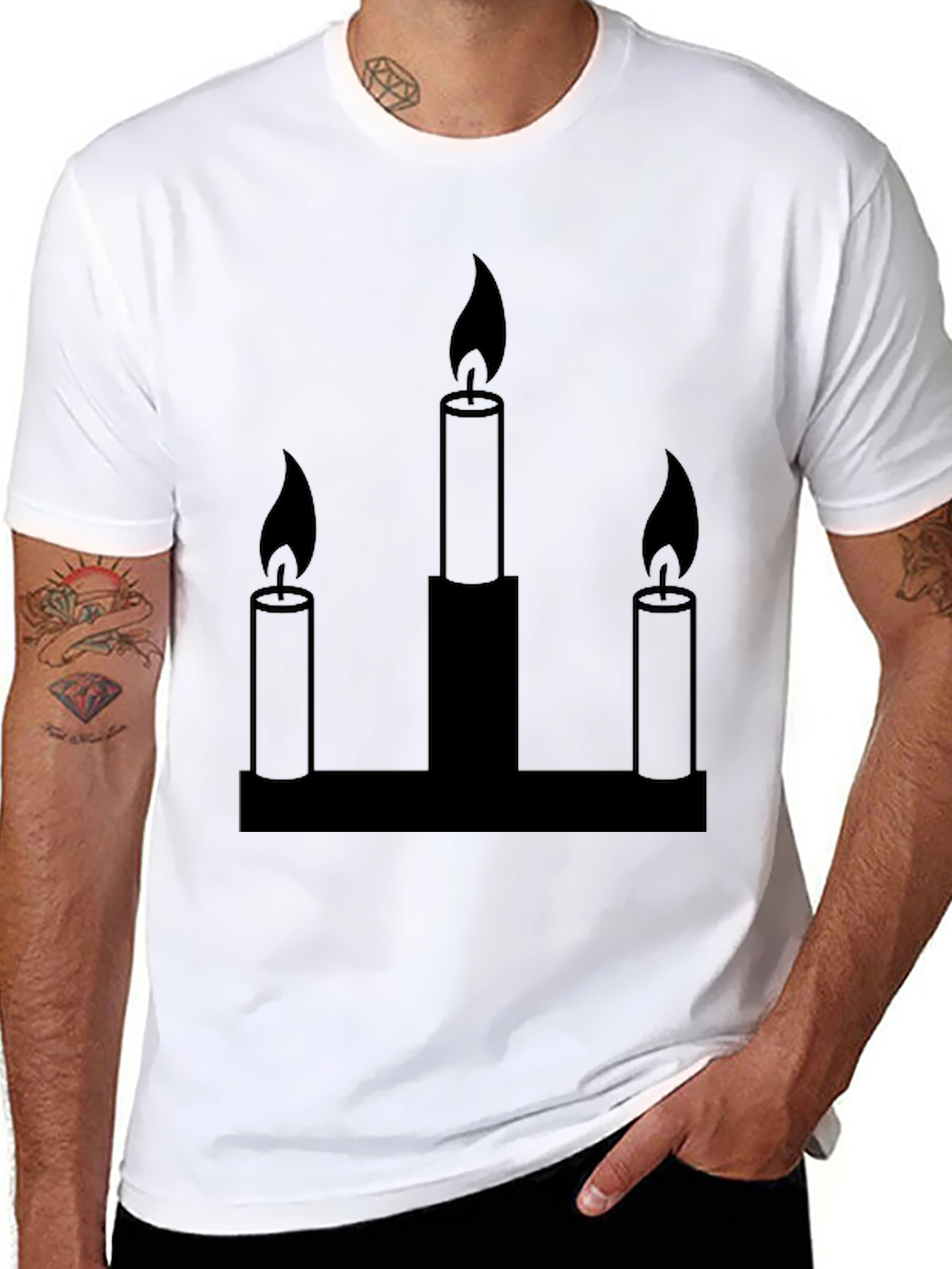 Candleabra Graphic Tee - Black