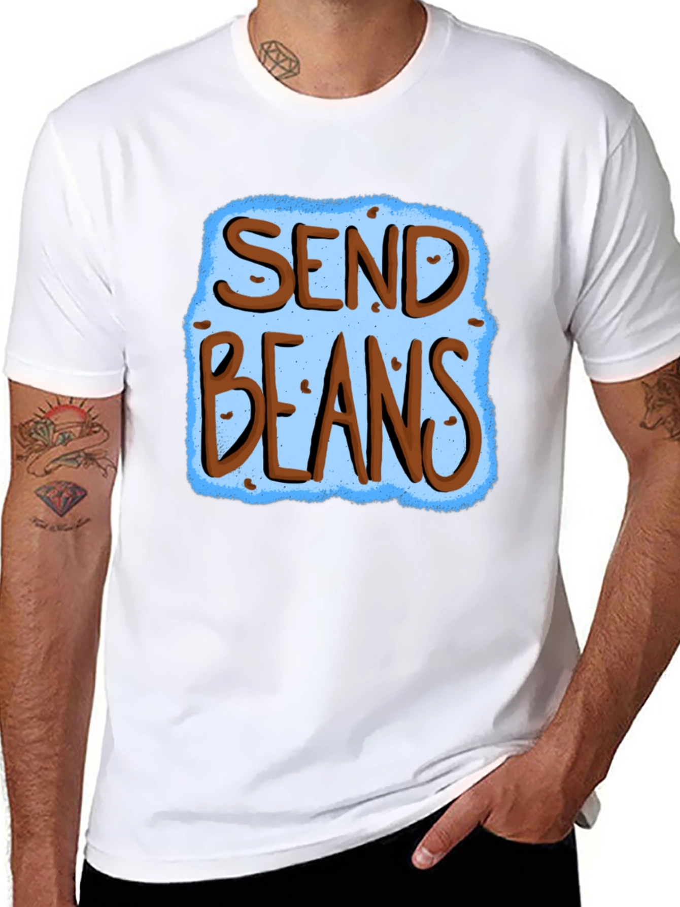 Send Beans Graphic T-Shirt - Funny Foodie Tee