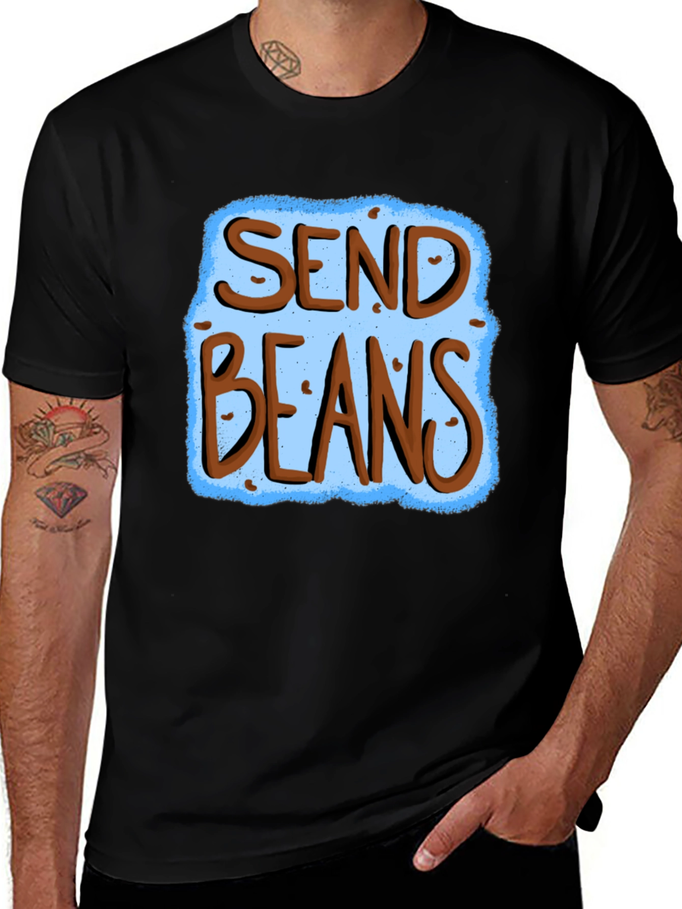 Send Beans Graphic T-Shirt - Funny Foodie Tee