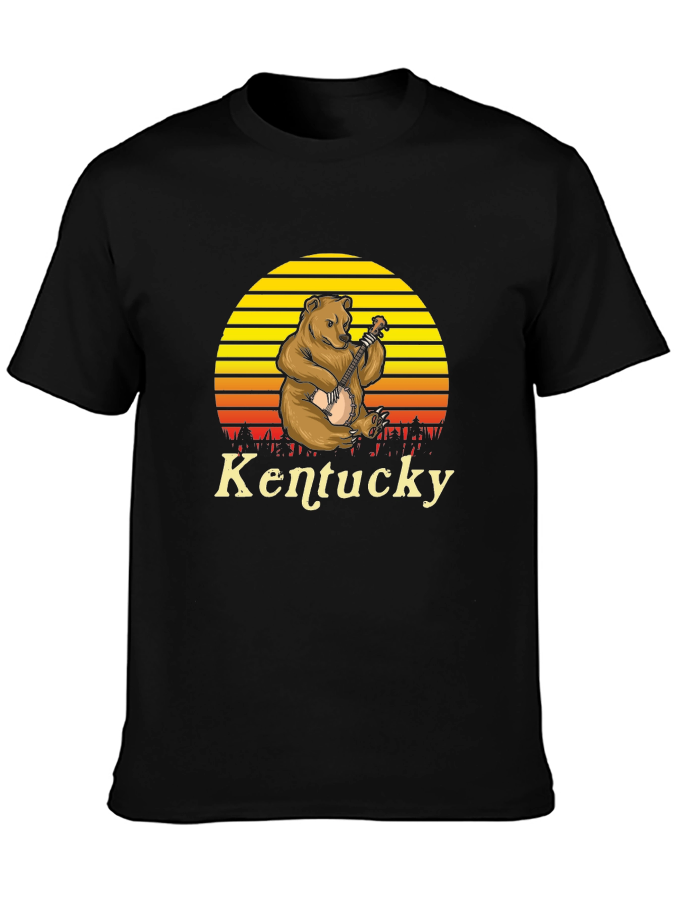 Kentucky Bear Banjo Graphic T-Shirt