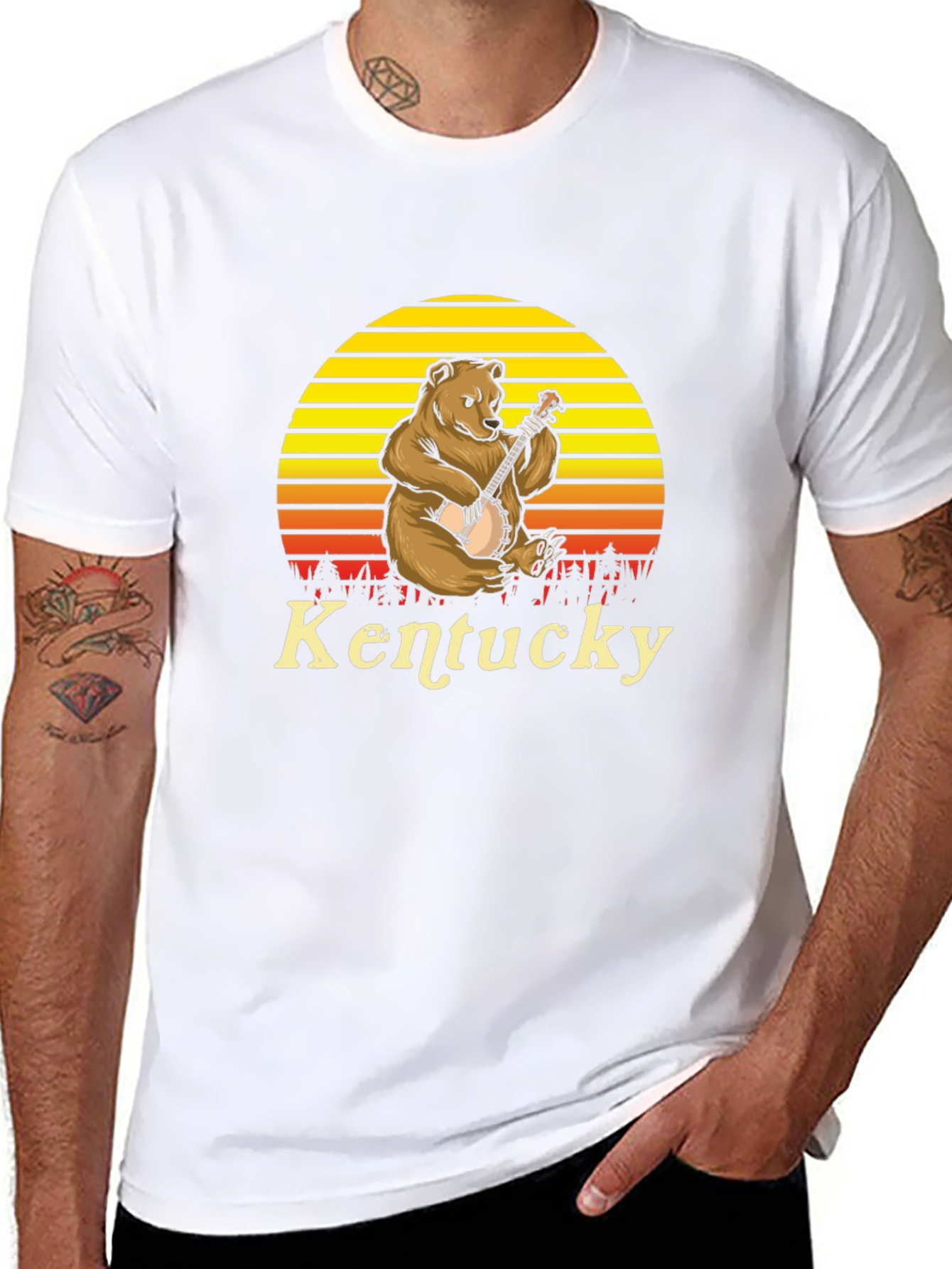 Kentucky Bear Banjo Graphic T-Shirt