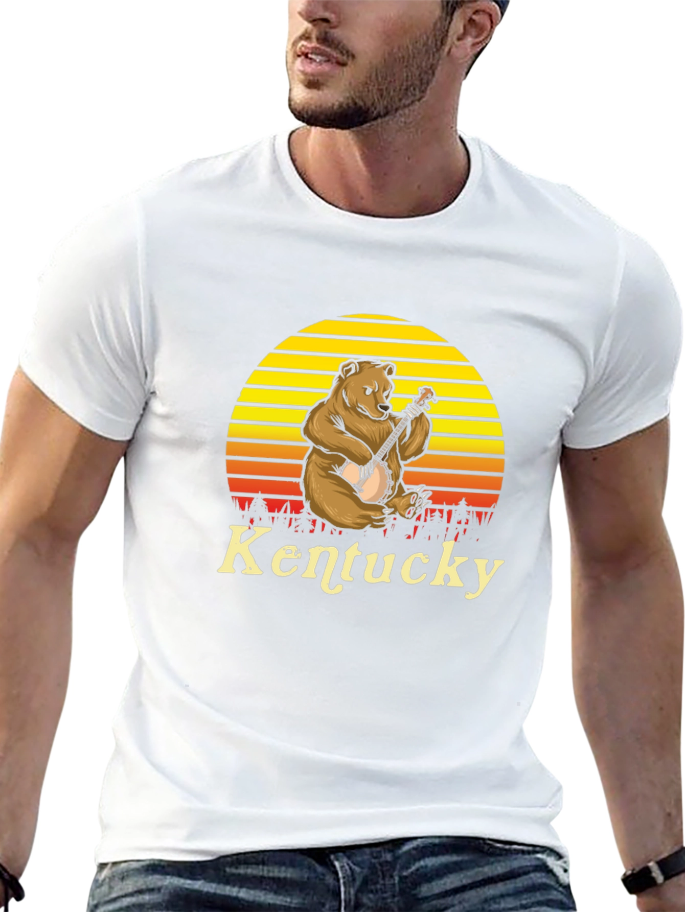 Kentucky Bear Banjo Graphic T-Shirt