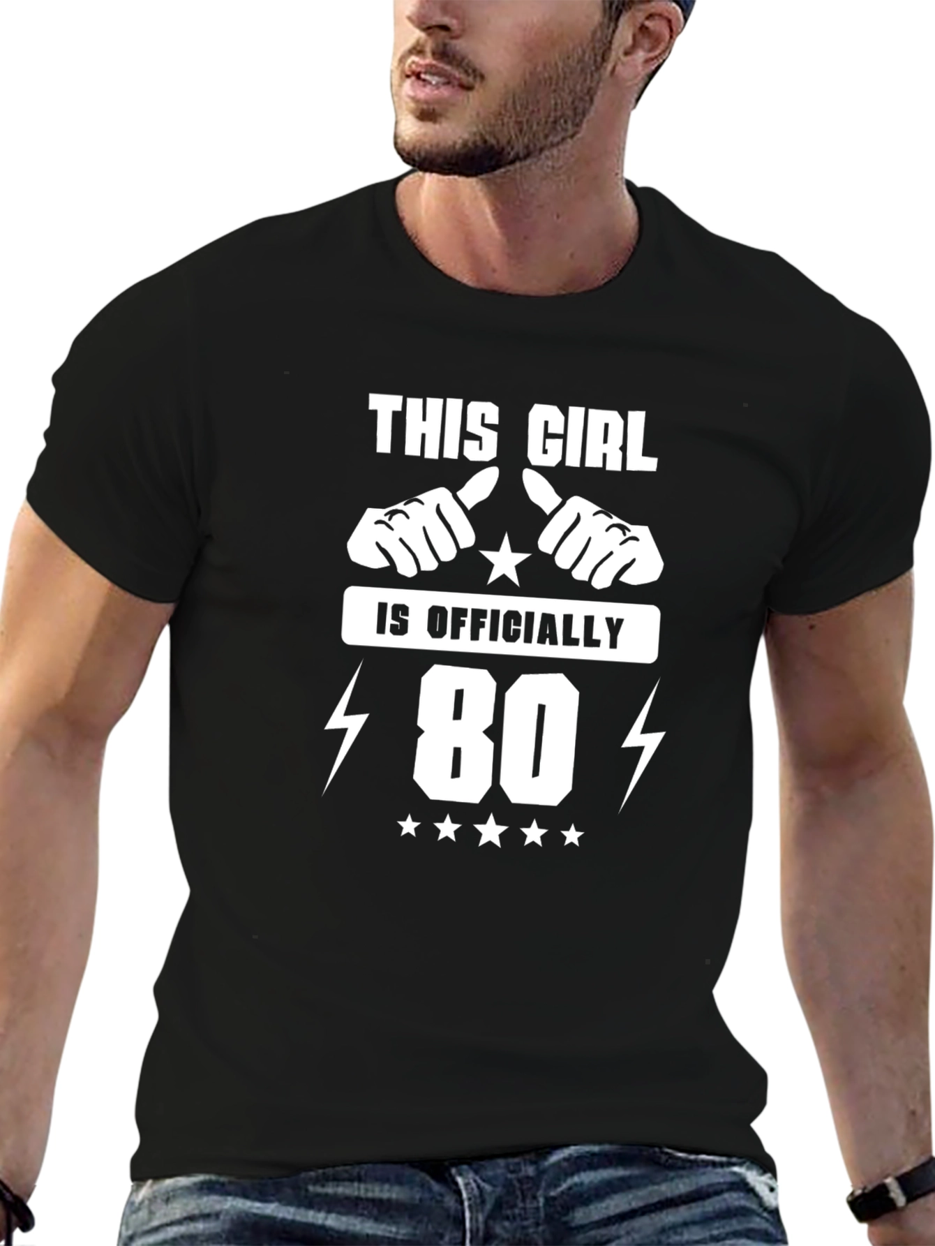 This Girl is Officially 80 Black T-Shirt