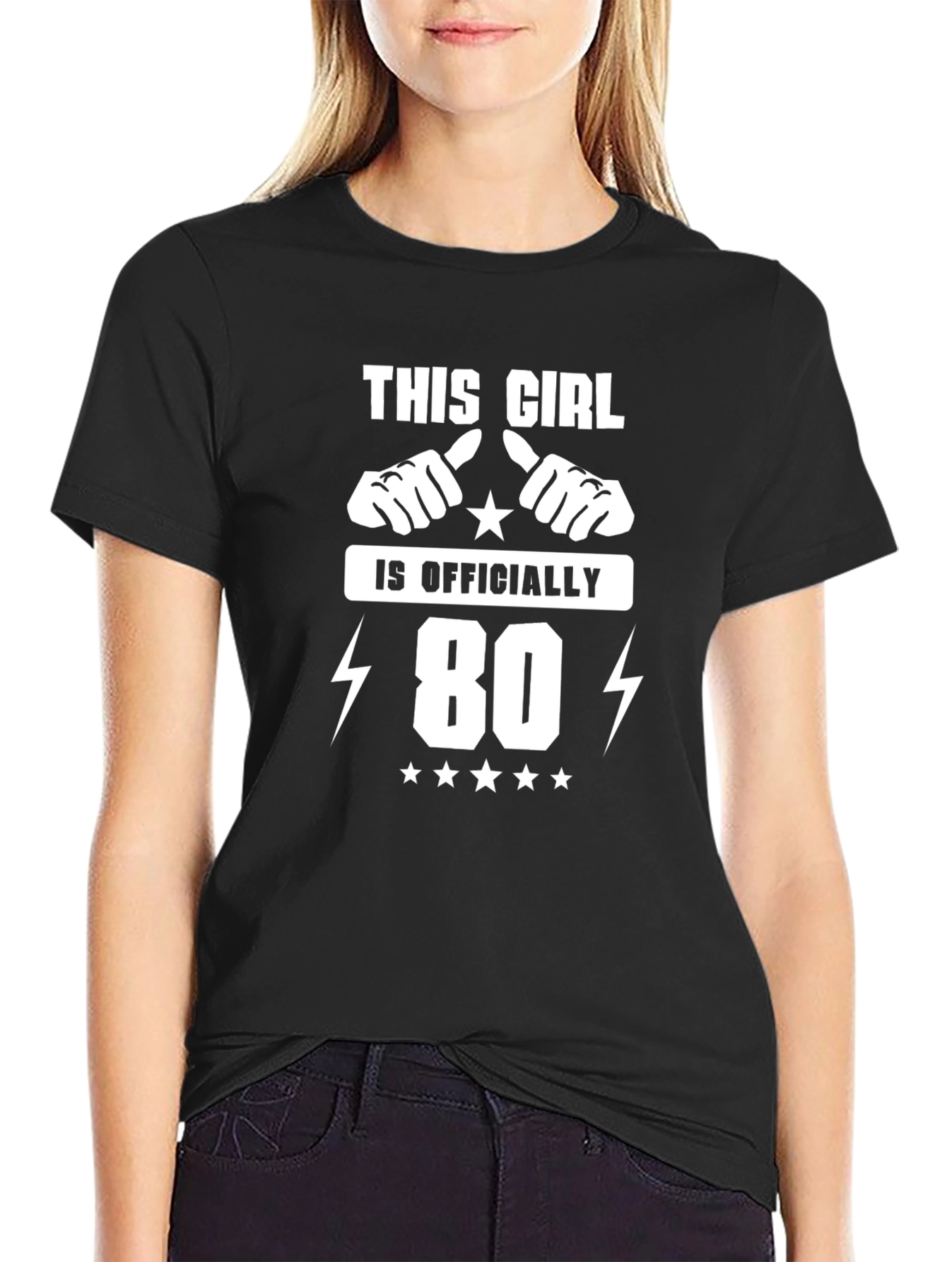 This Girl is Officially 80 Black T-Shirt