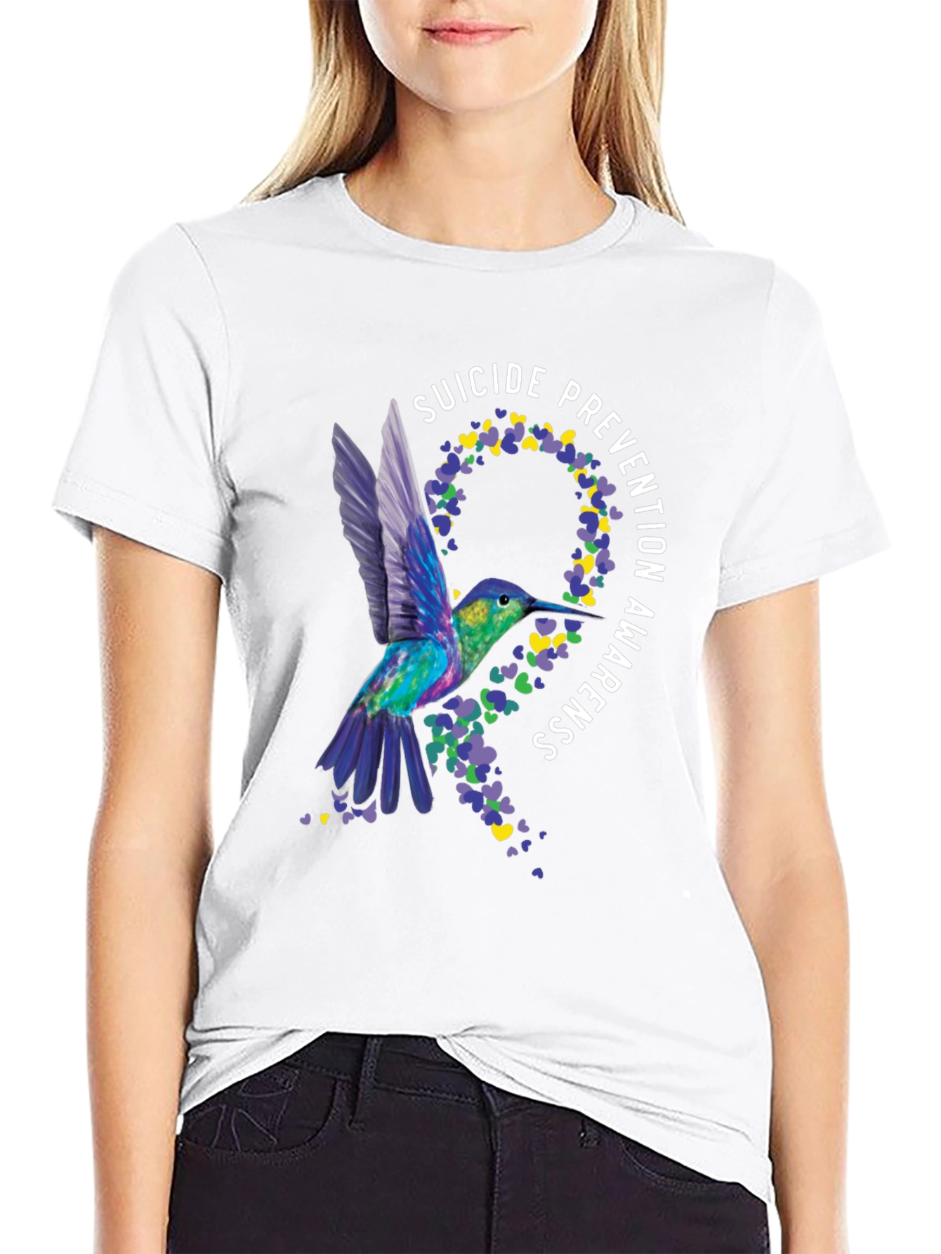 Suicide Prevention Hummingbird Graphic Tee