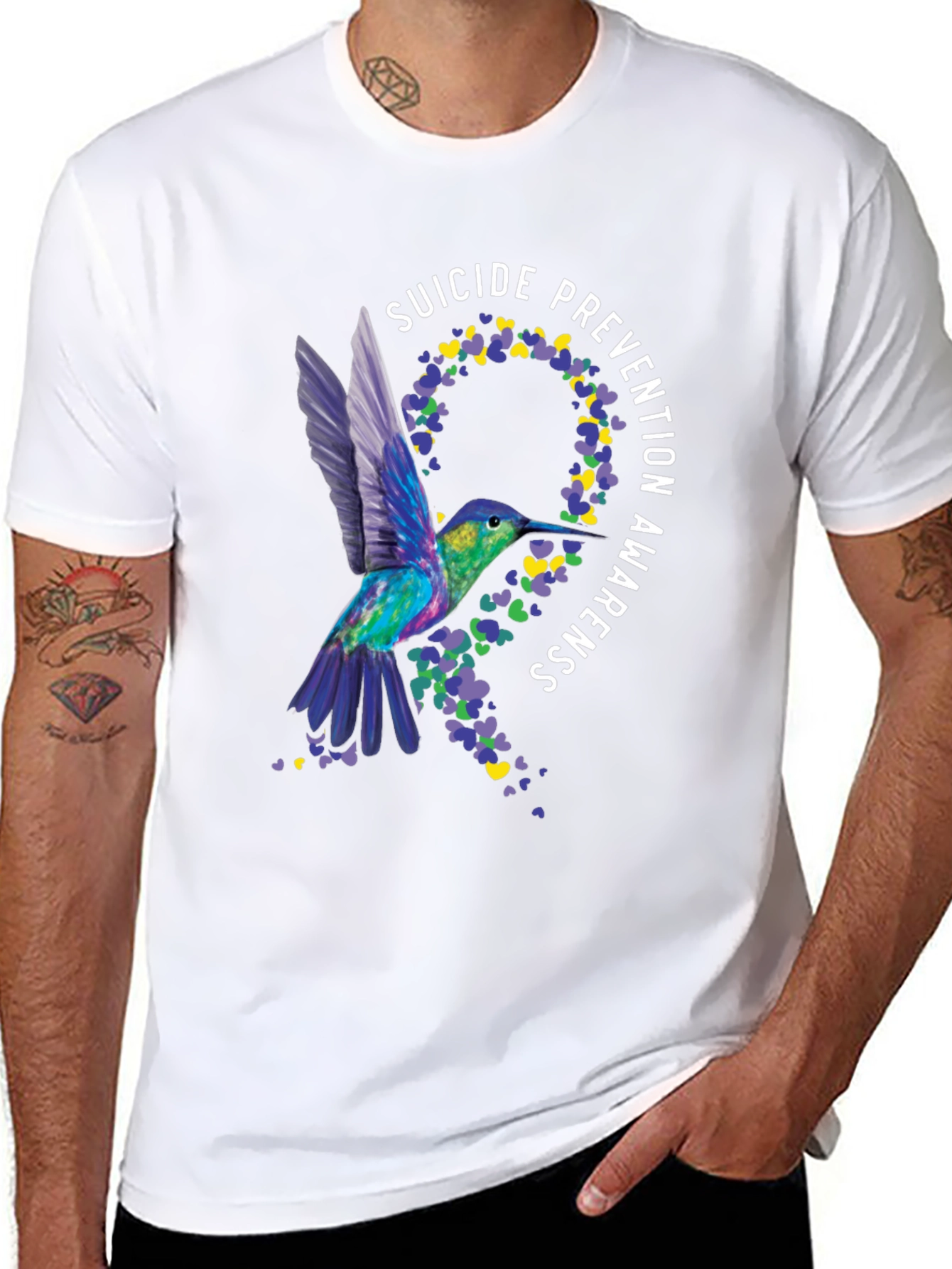 Suicide Prevention Hummingbird Graphic Tee